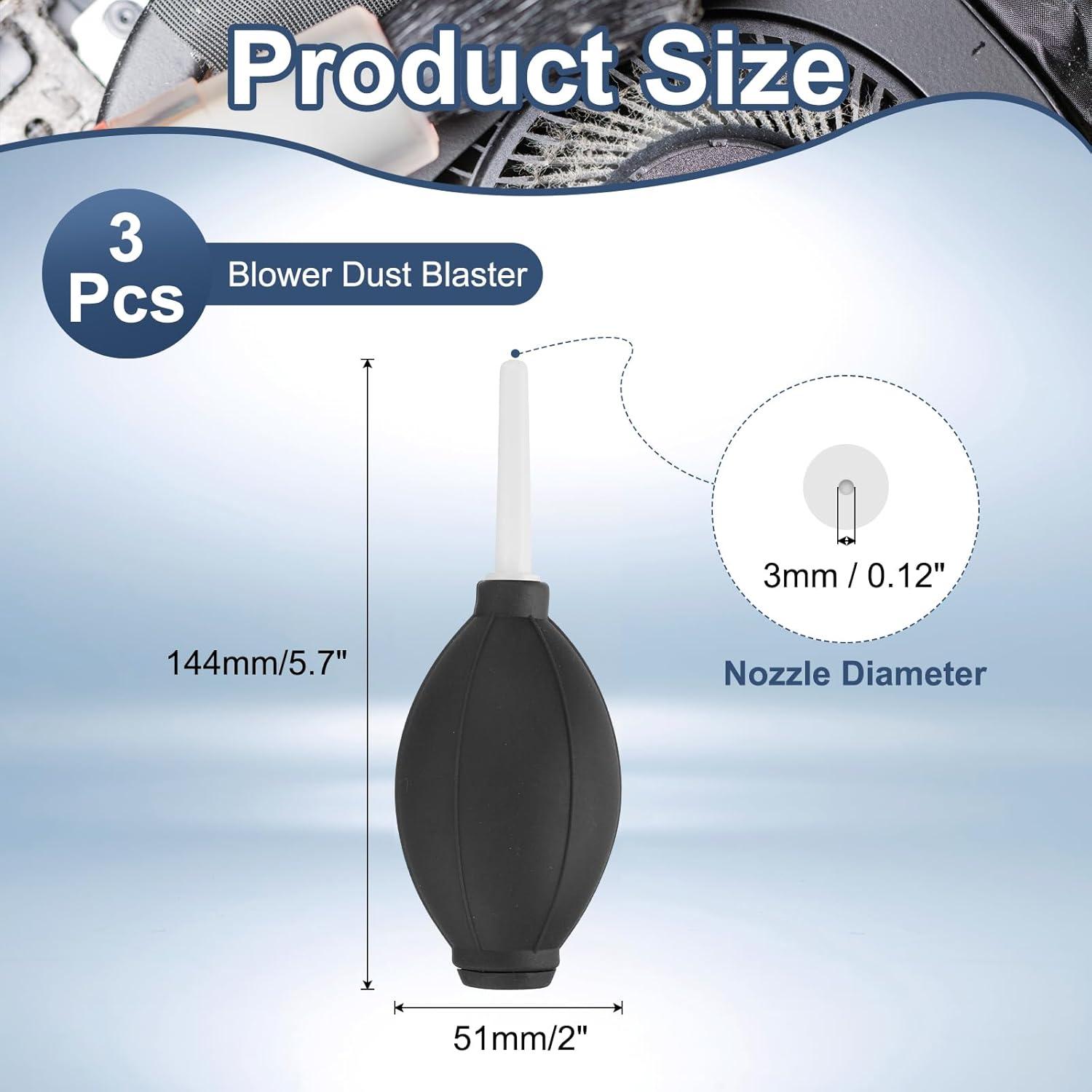 Blower de Aire PATIKIL 3 Pcs con Punta Suave 144x51mm