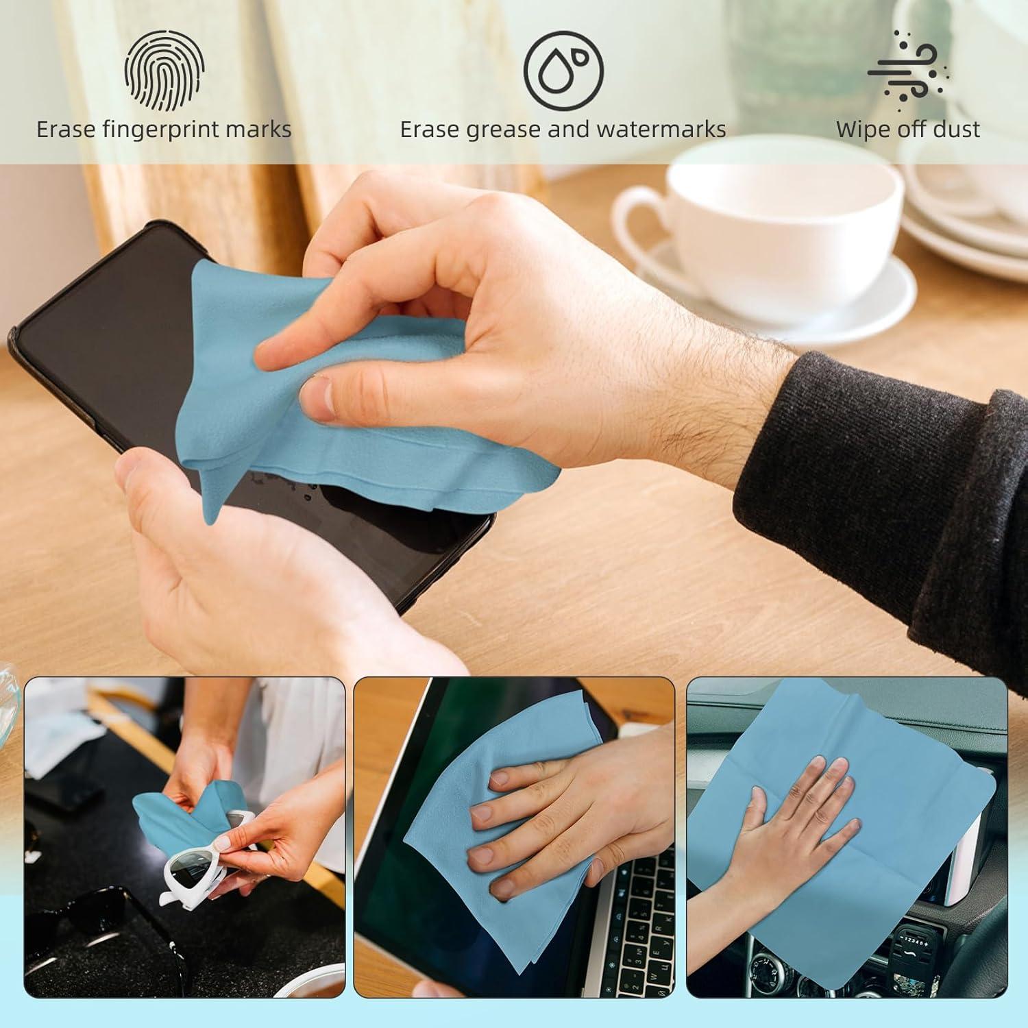 Paño de limpieza de ante UpaClaire 40x40 cm azul XL