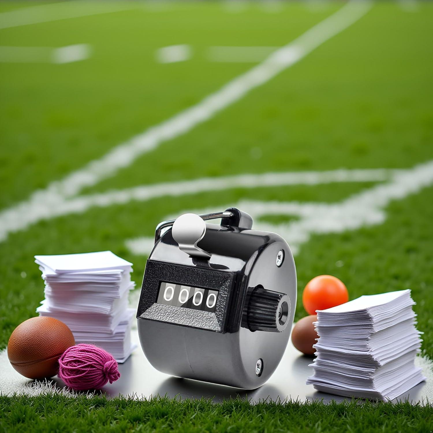 Contador Manual Doble Clicker Tustao 4 Dígitos Metal Negro