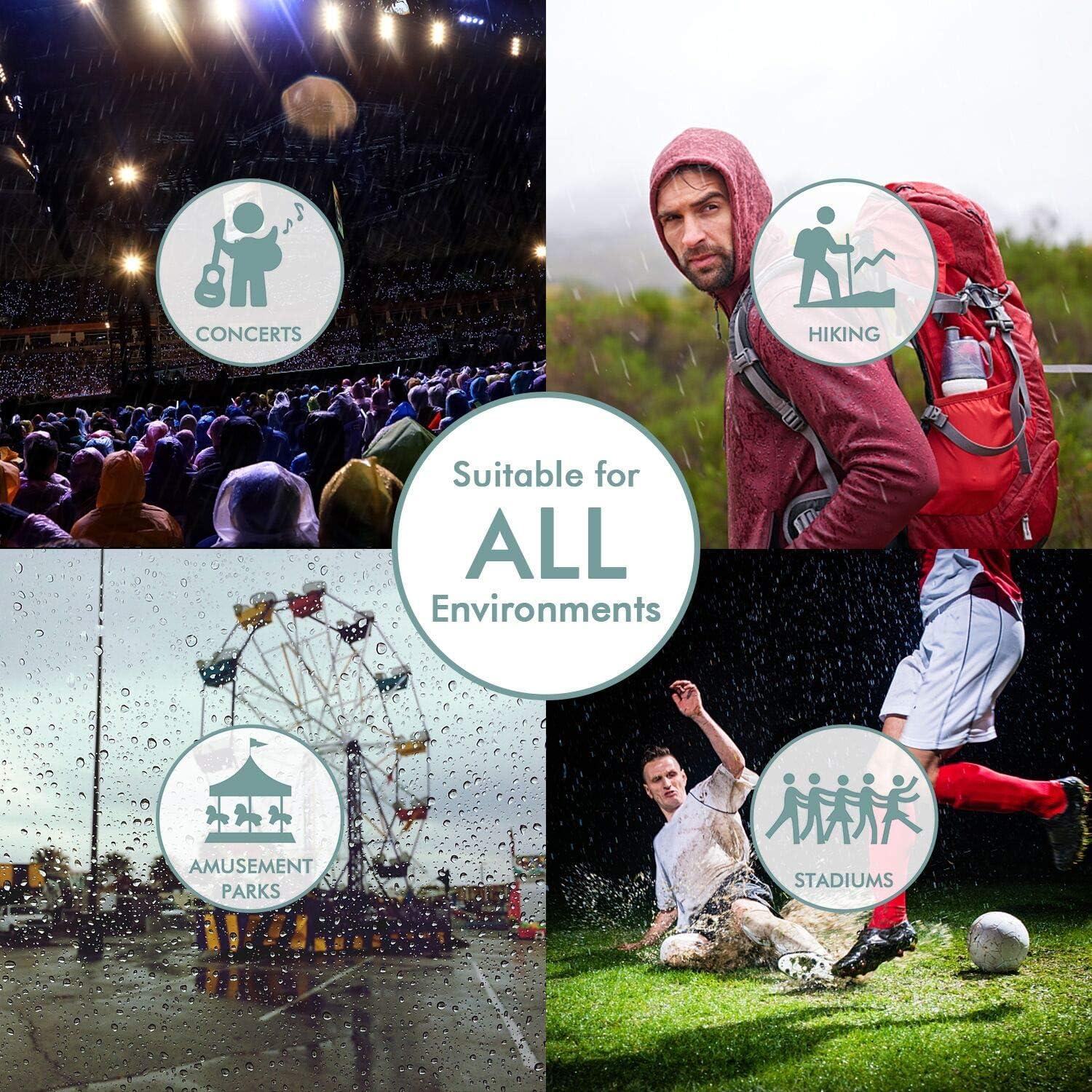 Poncho de Lluvia TORASO Transparente para Adultos - 10 Piezas