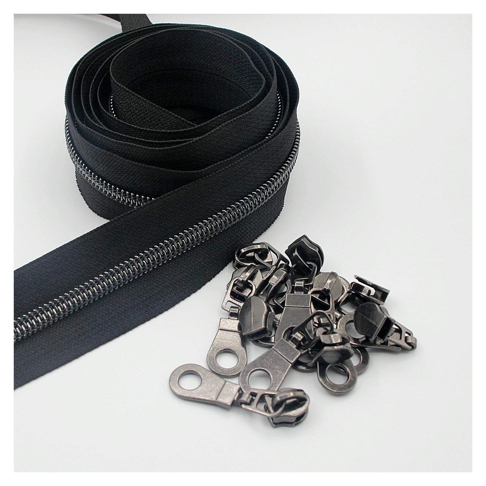 Cierre de Nylon Leekayer #5 Negro 9.1m con 25 Deslizadores