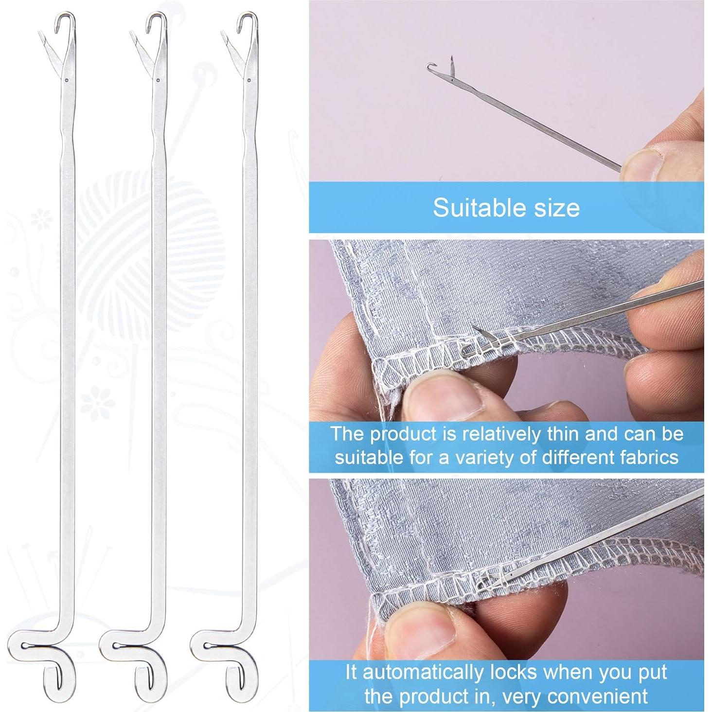 PAGOW 10 Pcs Ganchos de Cierre de Acero Inoxidable para Tejido