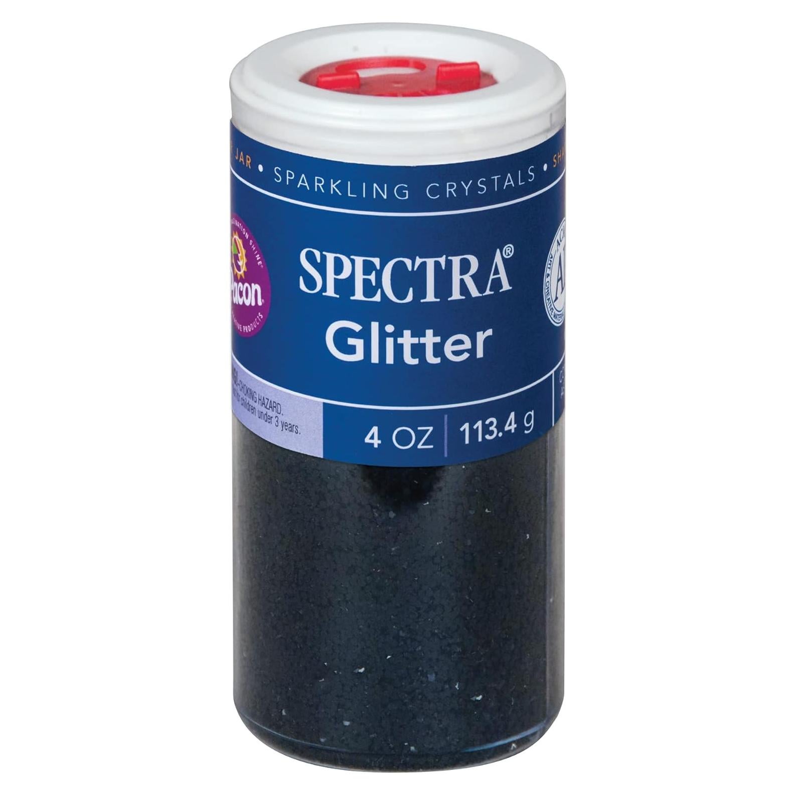 Glitter Negro Spectra 113.4 g - Cristales Hexagonales para Manualidades