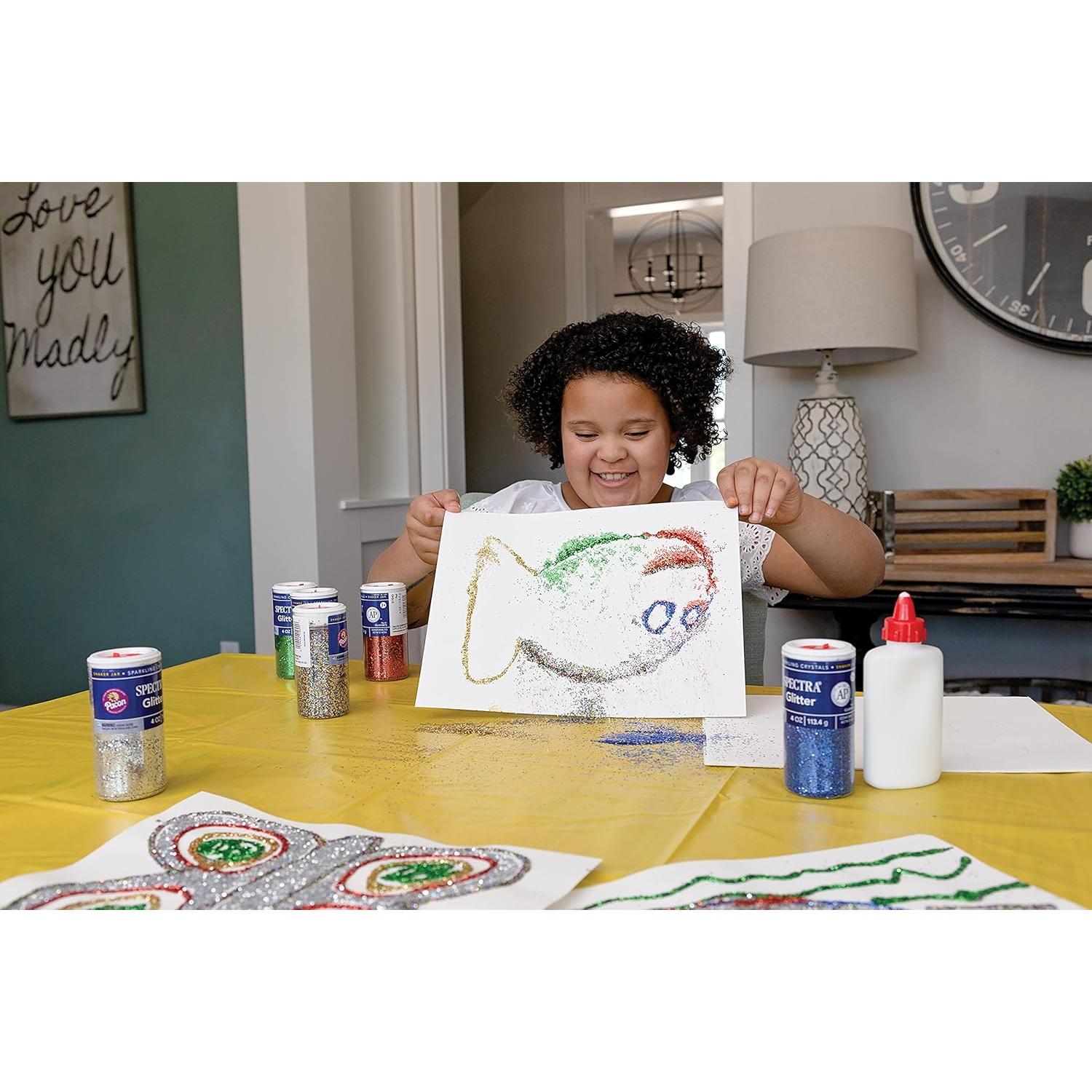 Glitter Negro Spectra 113.4 g - Cristales Hexagonales para Manualidades