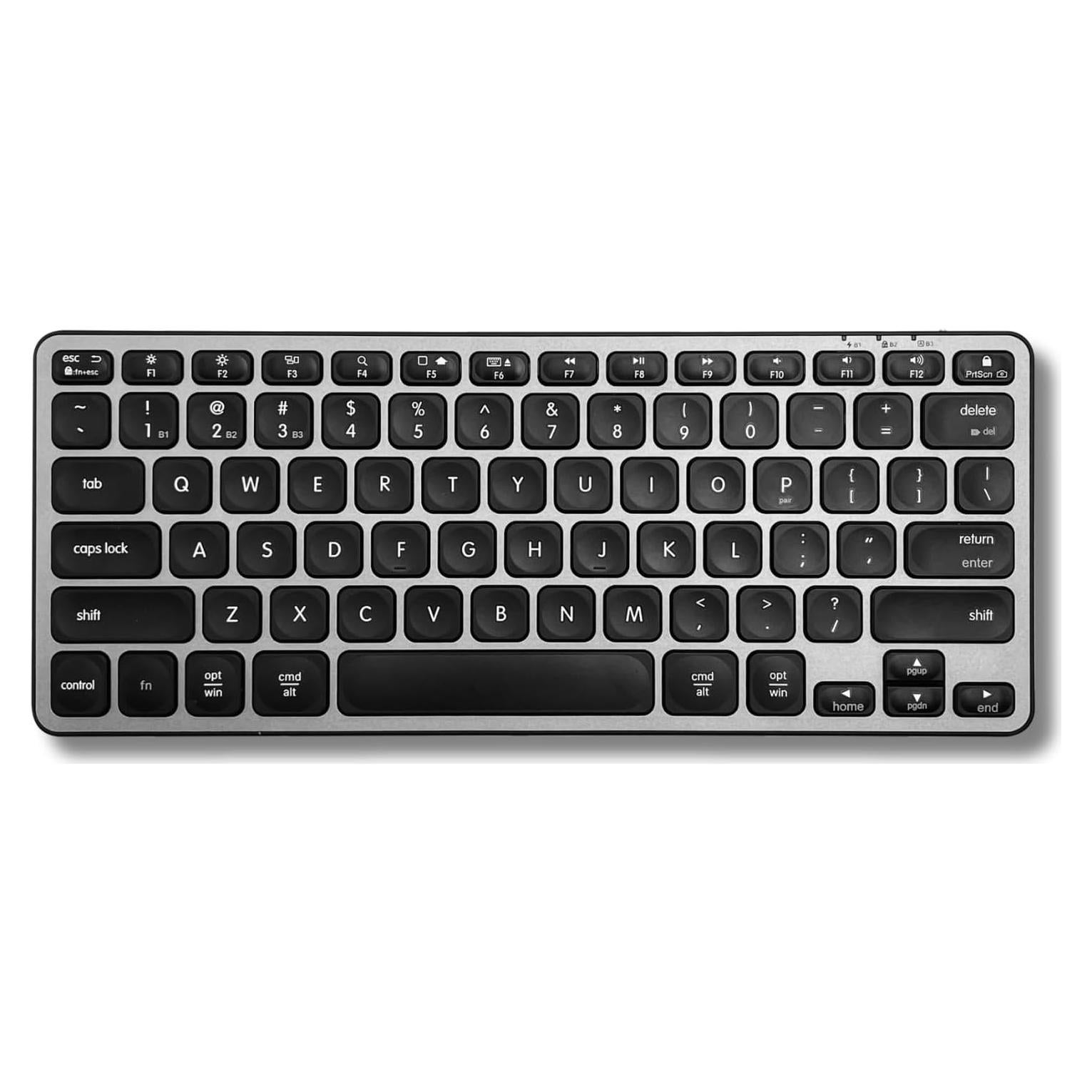 Teclado Bluetooth Macally Multi Dispositivo - Gris Espacial