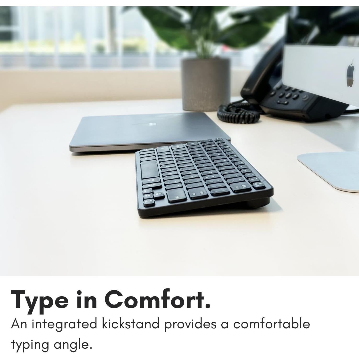 Teclado Bluetooth Macally Multi Dispositivo - Gris Espacial