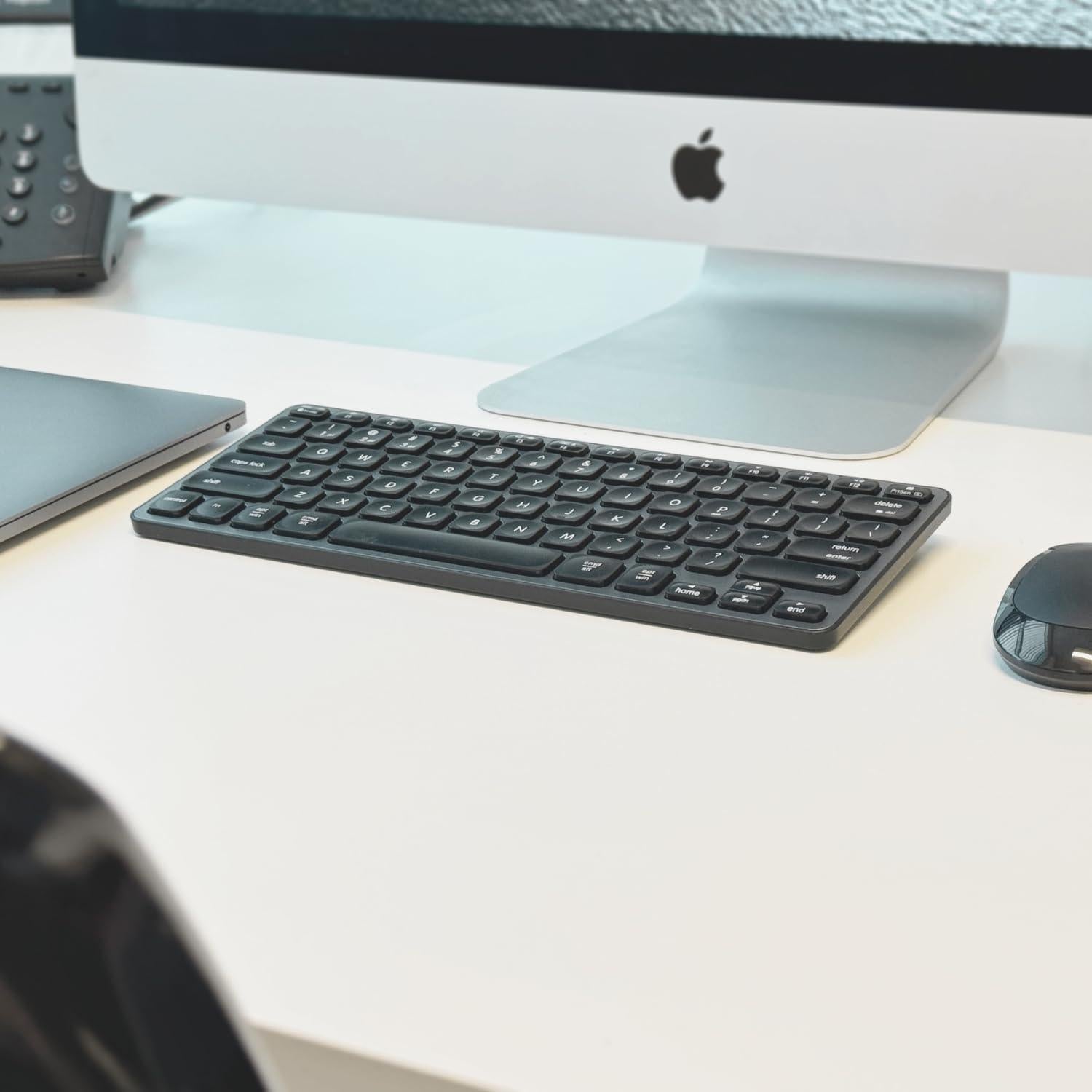 Teclado Bluetooth Macally Multi Dispositivo - Gris Espacial