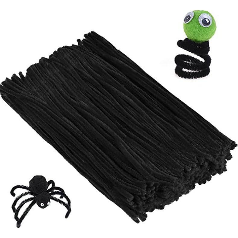 100 Limpiapipas Chenille Negros 30.48 cm para Manualidades