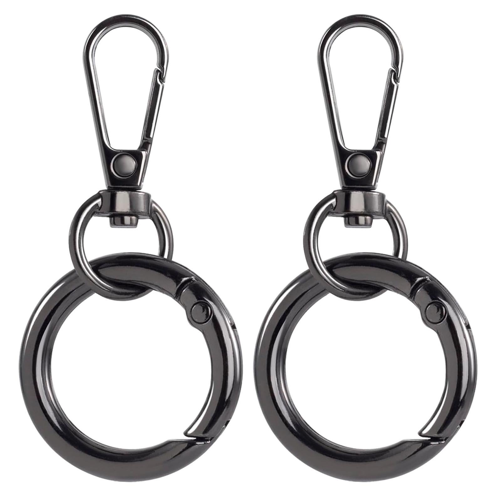 Clips de Gancho Giratorio OIIKI - 2 Juegos de Metal Negro