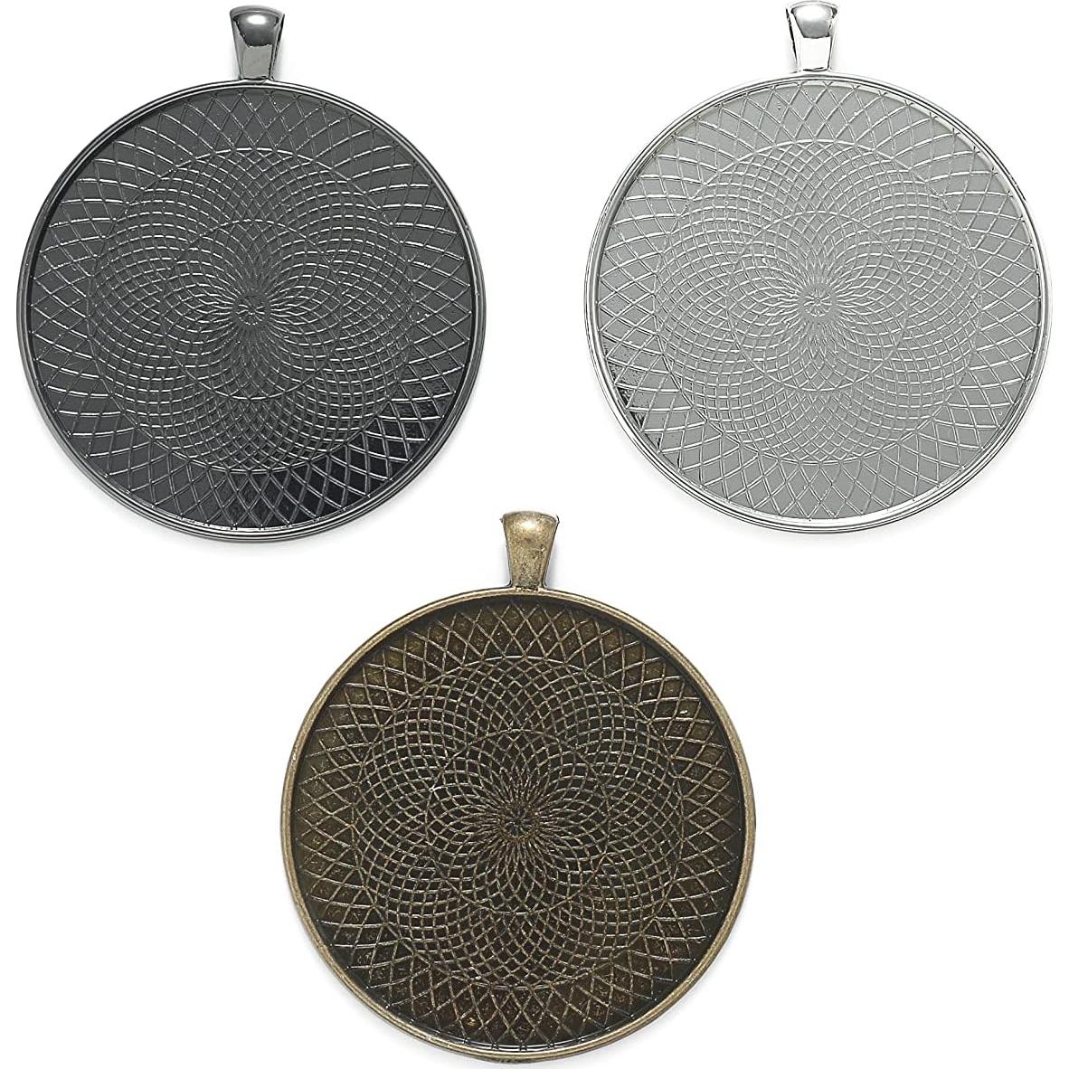 10 Piezas Base Colgante Redondo 50mm Bronce SHUNAE Joyería DIY