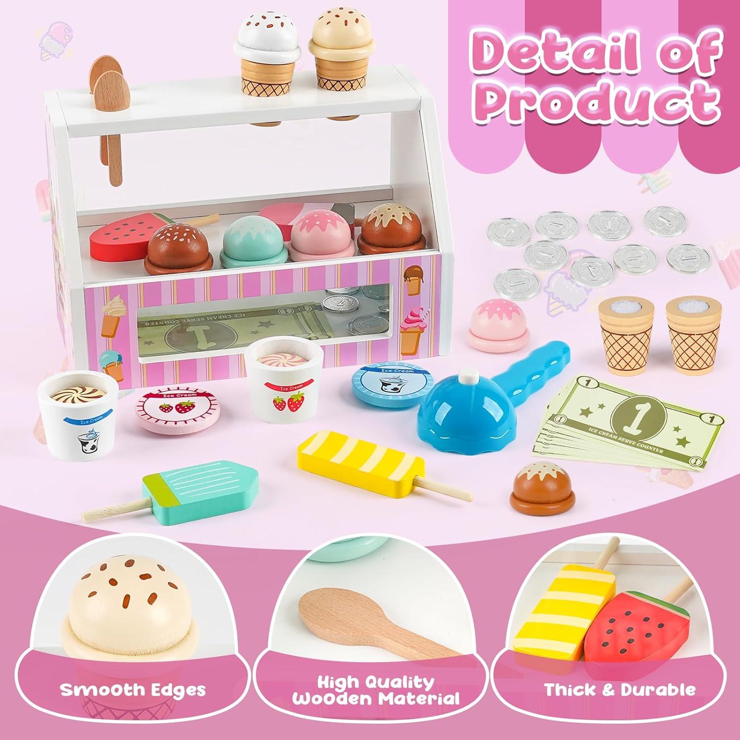 Juego de Mostrador de Helados Dreamon 38 PCS para Niños