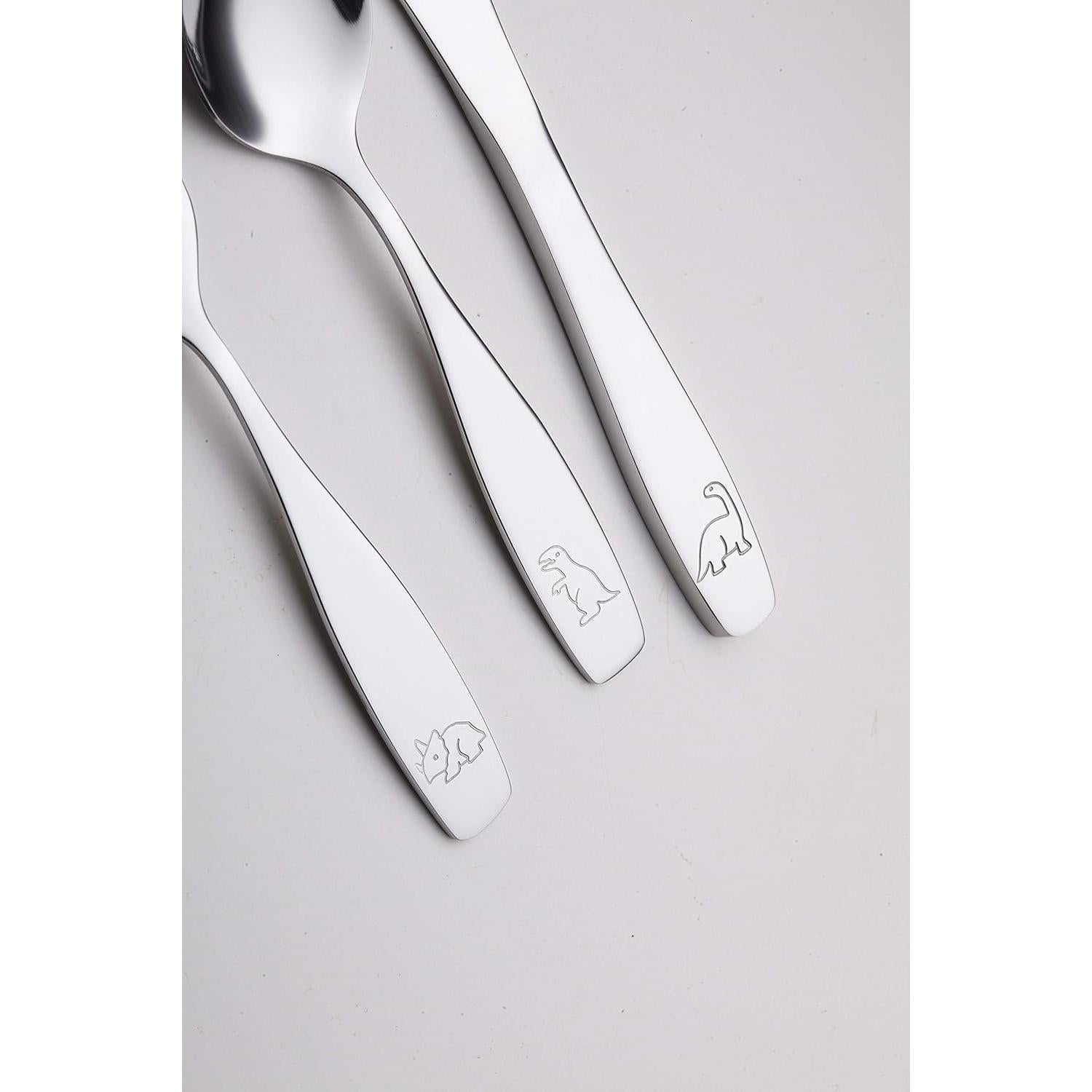 Exzact Juego de Cubiertos para Niños 6 Piezas Acero Inoxidable