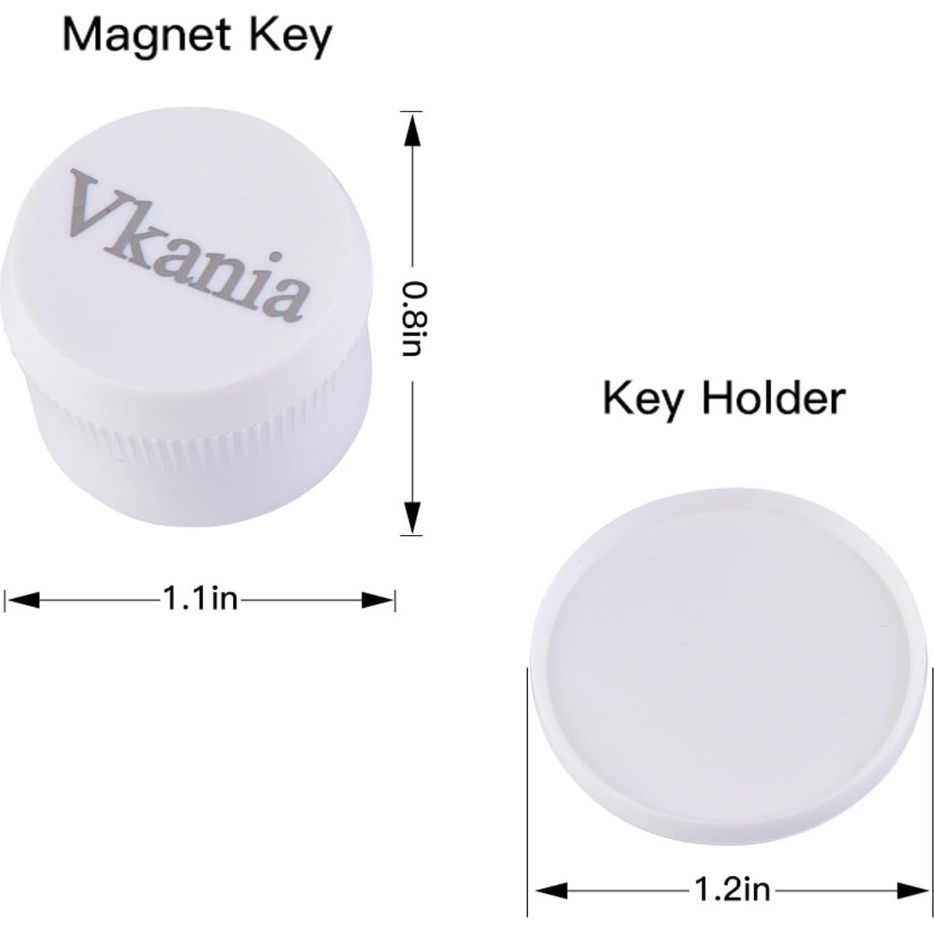 Paquete de 2 Llaves Magnéticas Vkania para Cerraduras de Gabinete