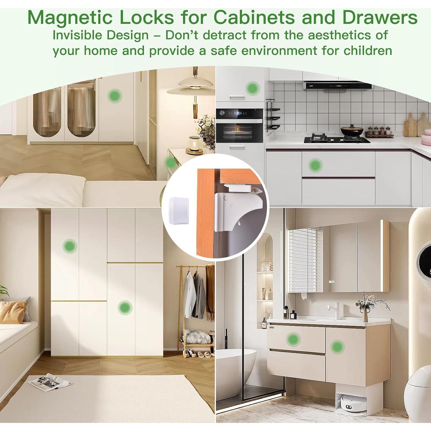 Paquete de 2 Llaves Magnéticas Vkania para Cerraduras de Gabinete