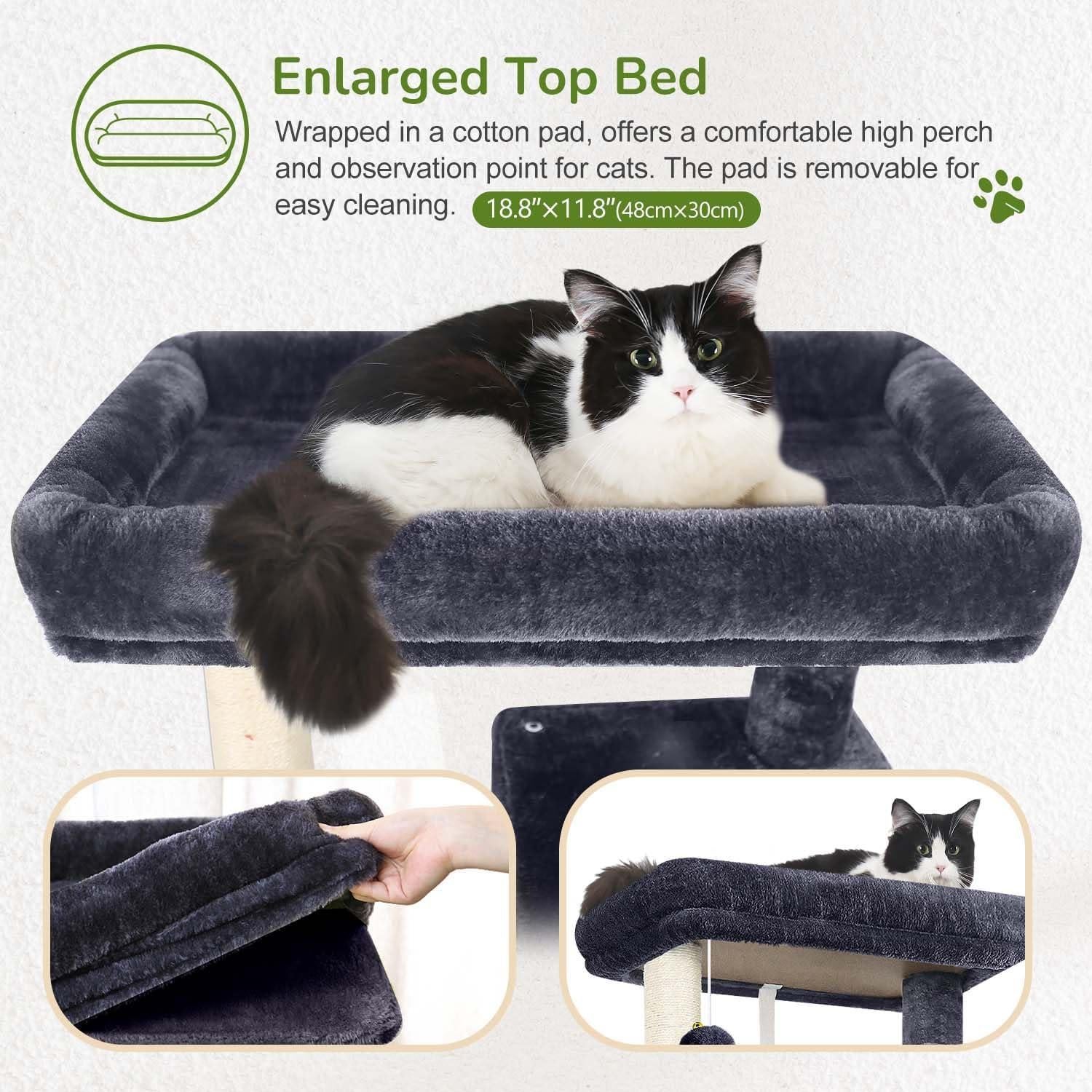 Torre de Árbol para Gatos Globlazer F53 135cm Gris Oscuro