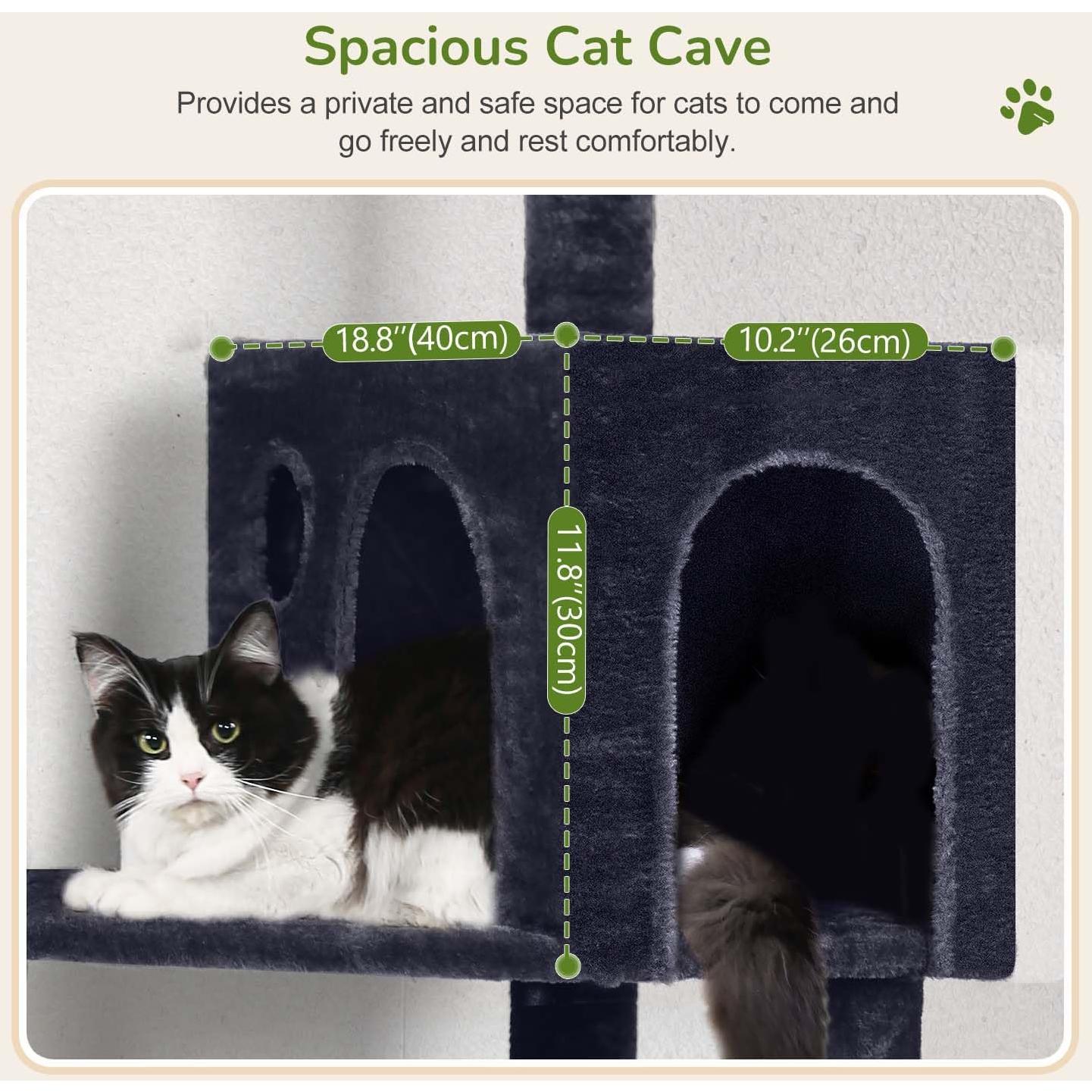 Torre de Árbol para Gatos Globlazer F53 135cm Gris Oscuro