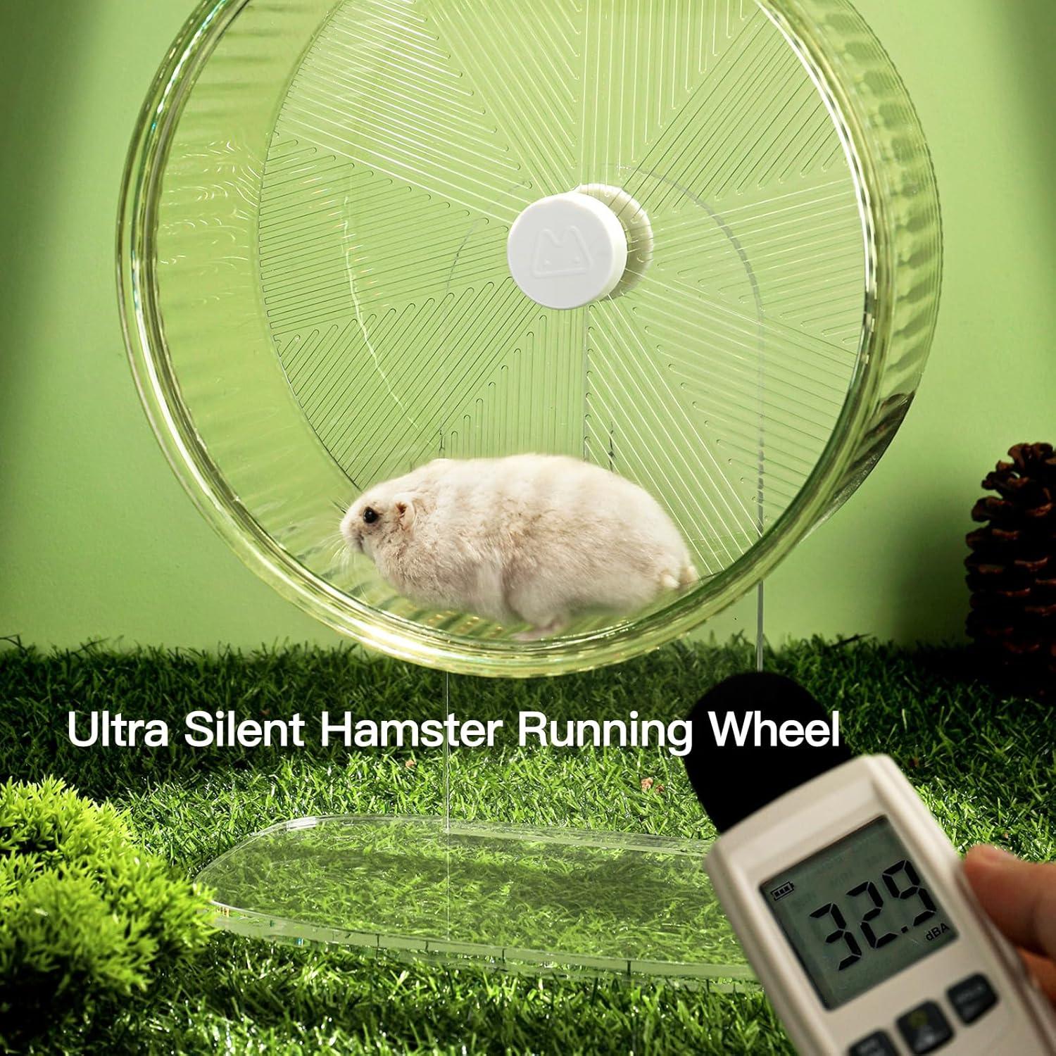 Rueda de Ejercicio para Hámster Mini&moe 16.5cm Verde Silenciosa