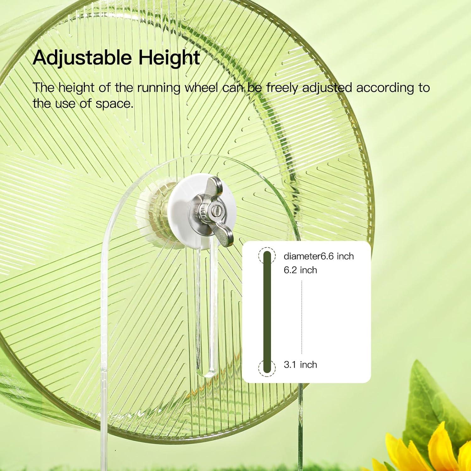 Rueda de Ejercicio para Hámster Mini&moe 16.5cm Verde Silenciosa