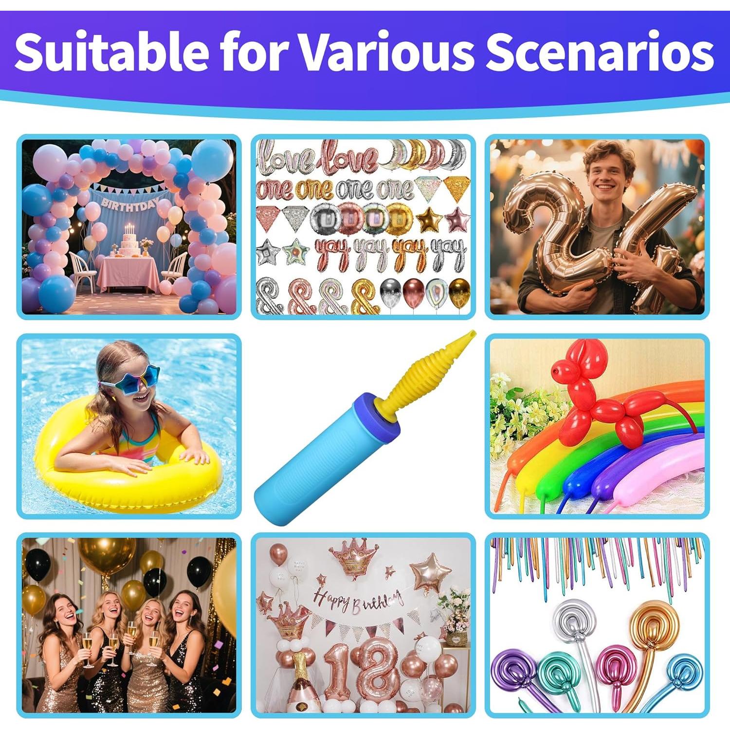 Bomba de Mano para Globos KUULBELA Doble Acción 0.08kg