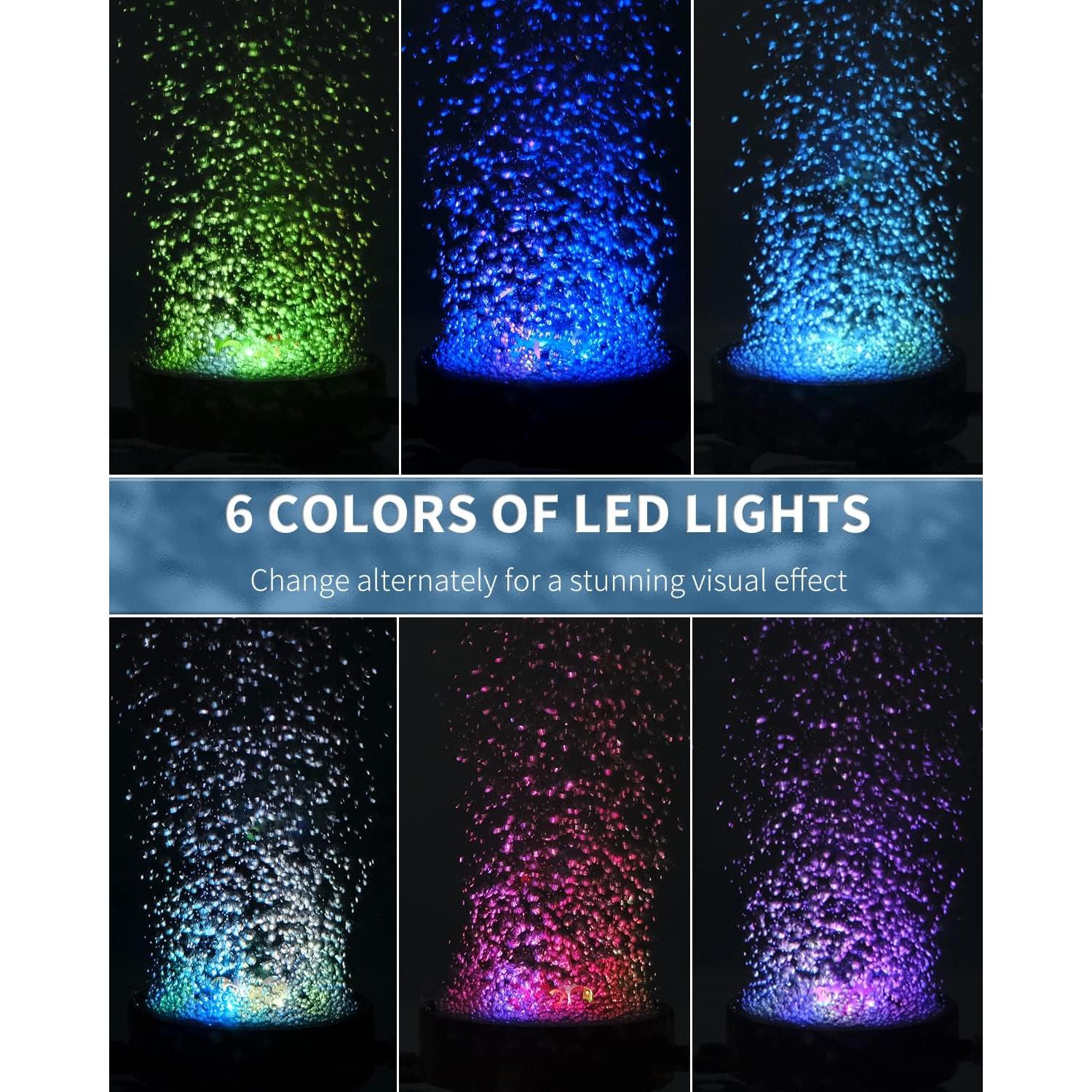 Kit Decorativo Volcán Acuario Uniclife con Luz LED y Burbujeador