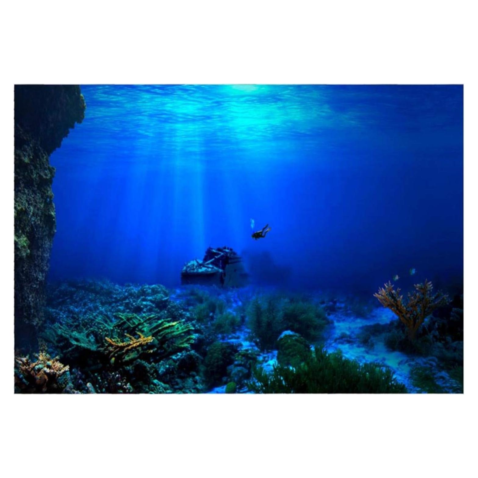 Póster de Fondo Submarino GLOGLOW 61x30cm PVC Autoadhesivo