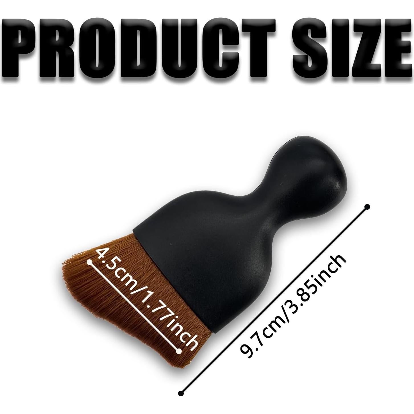 Msyuusr Car Interior Detailing Brush, Ultra Soft Bristles Dust Brush Car Cleaning Brush, Car Interior Cleaning Tool for Cleaning Panels, Air Vent, Computer, Leather (Brown)