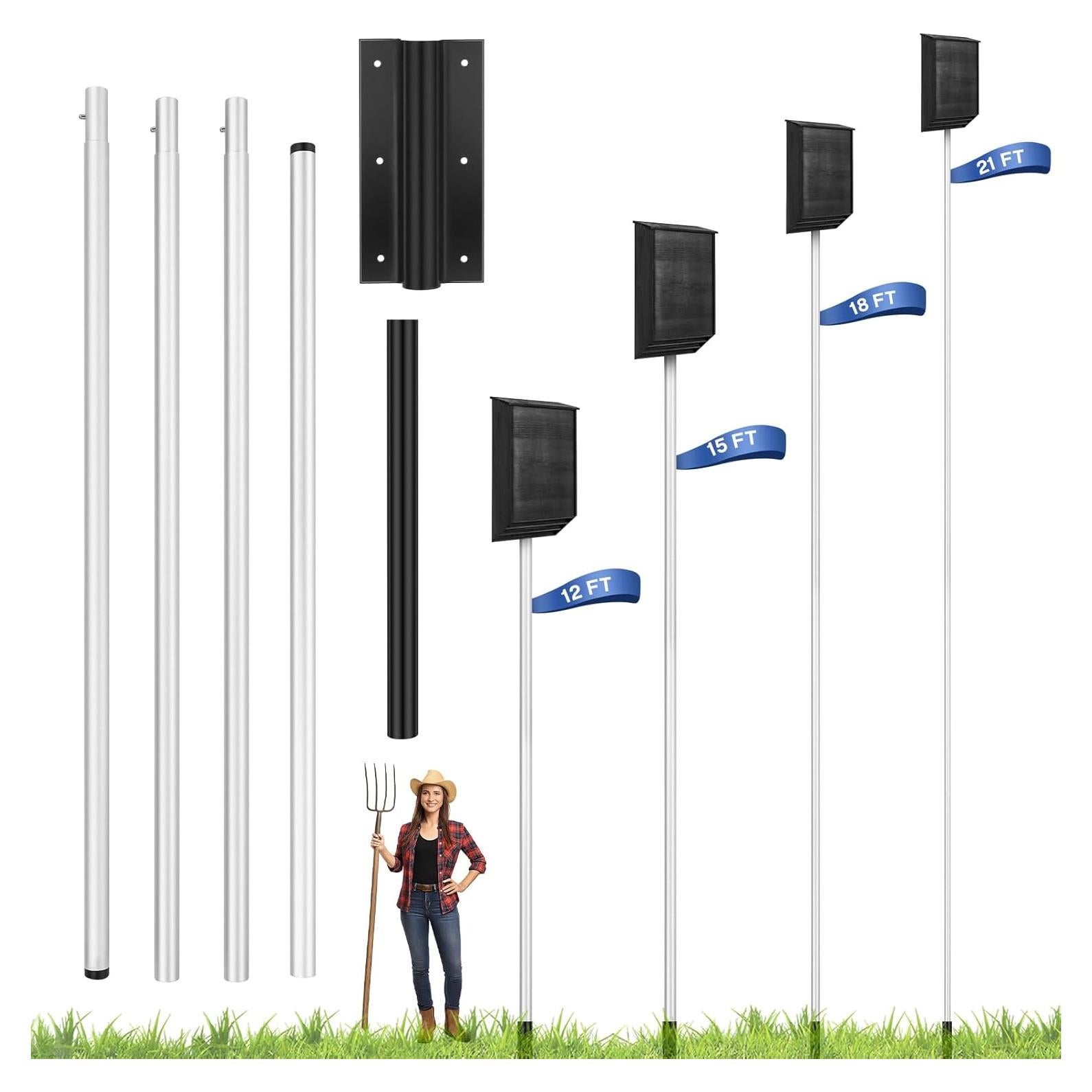 Poste Telescópico de Aluminio 3.6 m para Casa de Murciélagos Yaocom