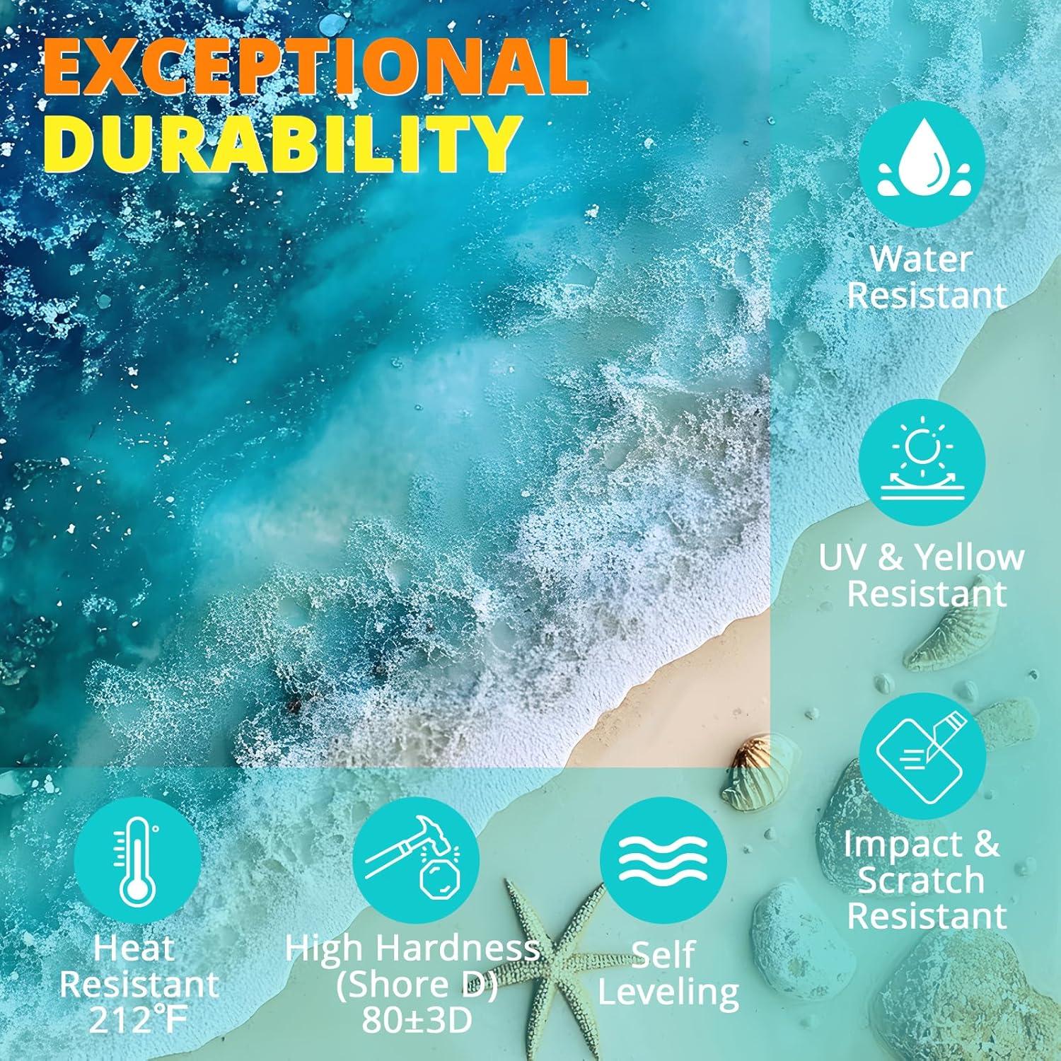 Kit de Resina Epóxica KHKD 1 Galón Curado Rápido 4 Horas