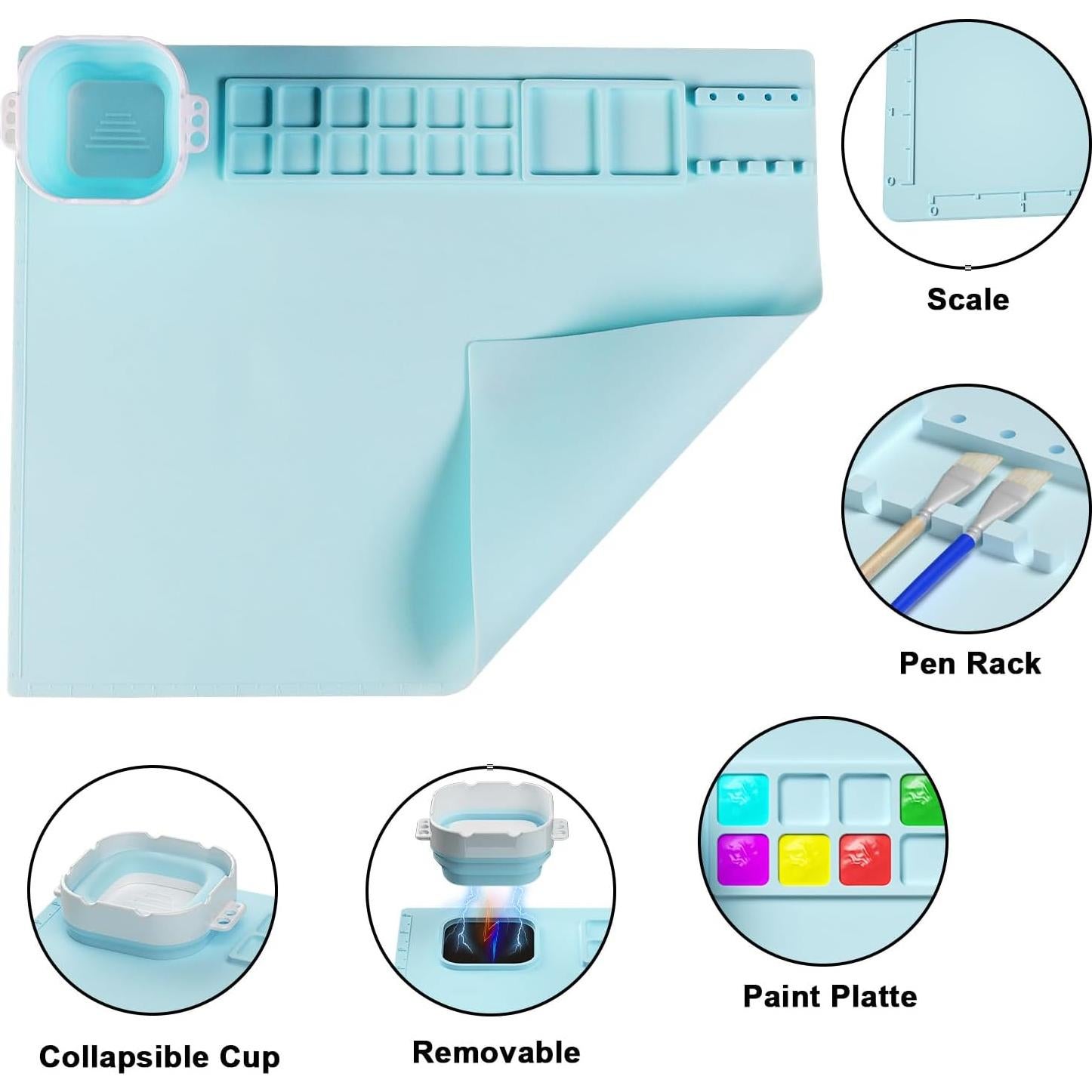 Alfombrilla de Silicona Antiadherente BlueFinger 50.8x40.6cm