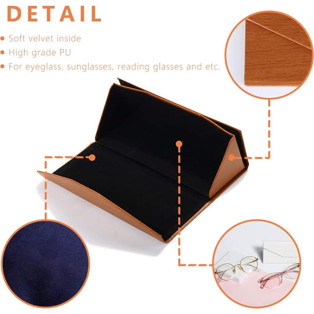 Estuche Duro para Gafas Plegable Negro con Paño de Limpieza