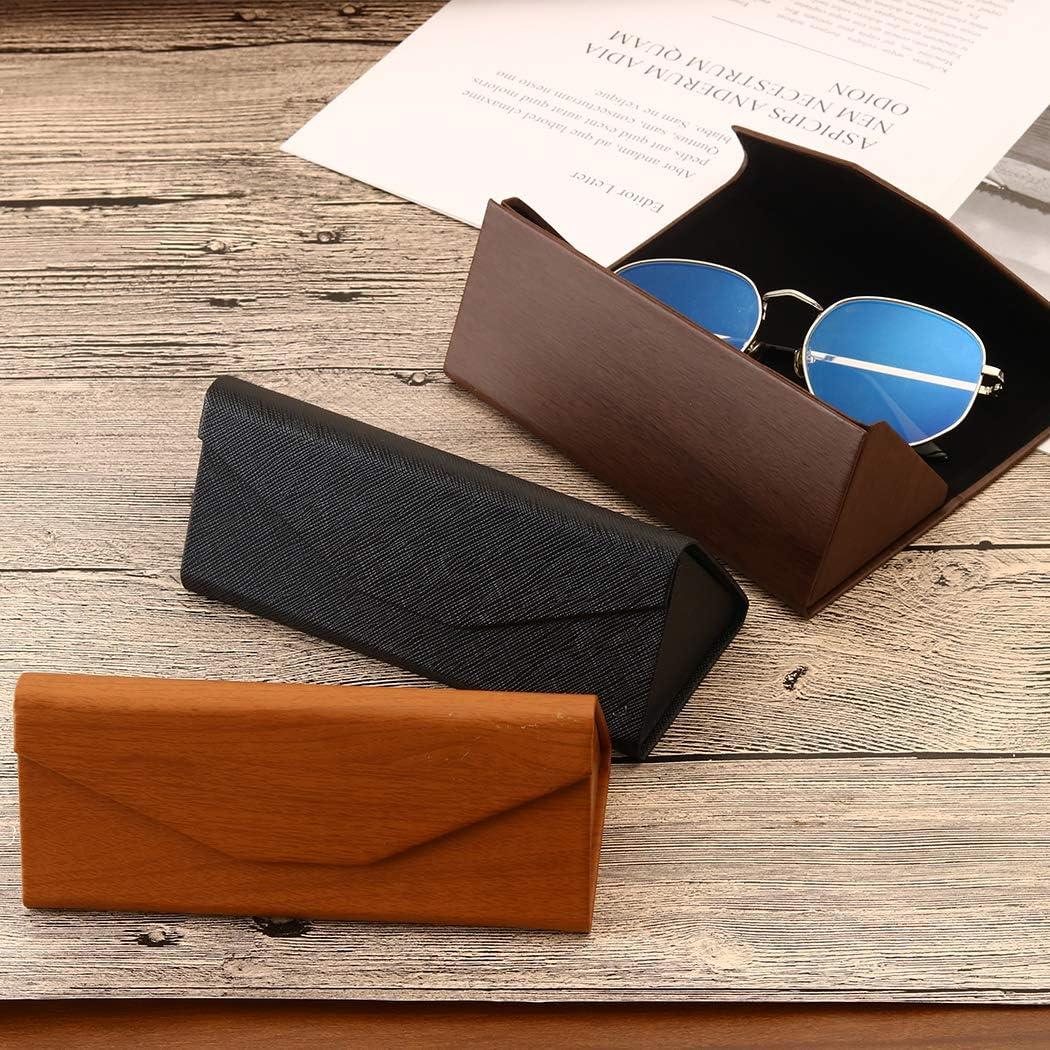 Estuche Duro para Gafas Plegable Negro con Paño de Limpieza
