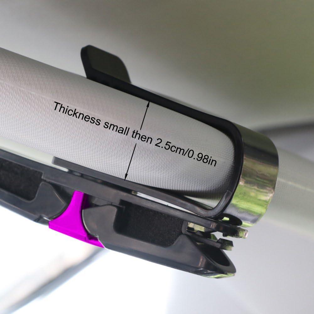 Soporte de Gafas para Visera de Coche FineGood - Negro y Rosa