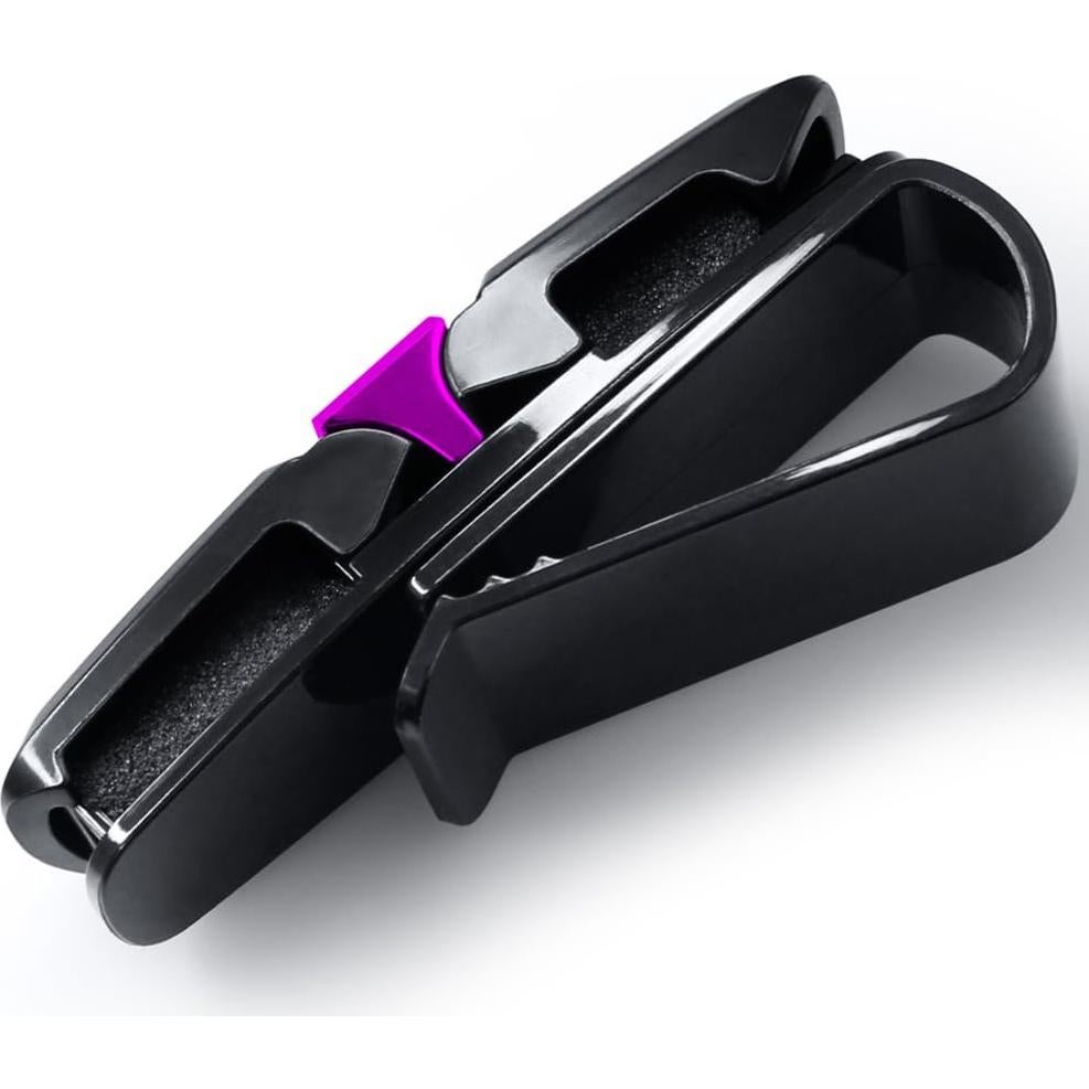 Soporte de Gafas para Visera de Coche FineGood - Negro y Rosa