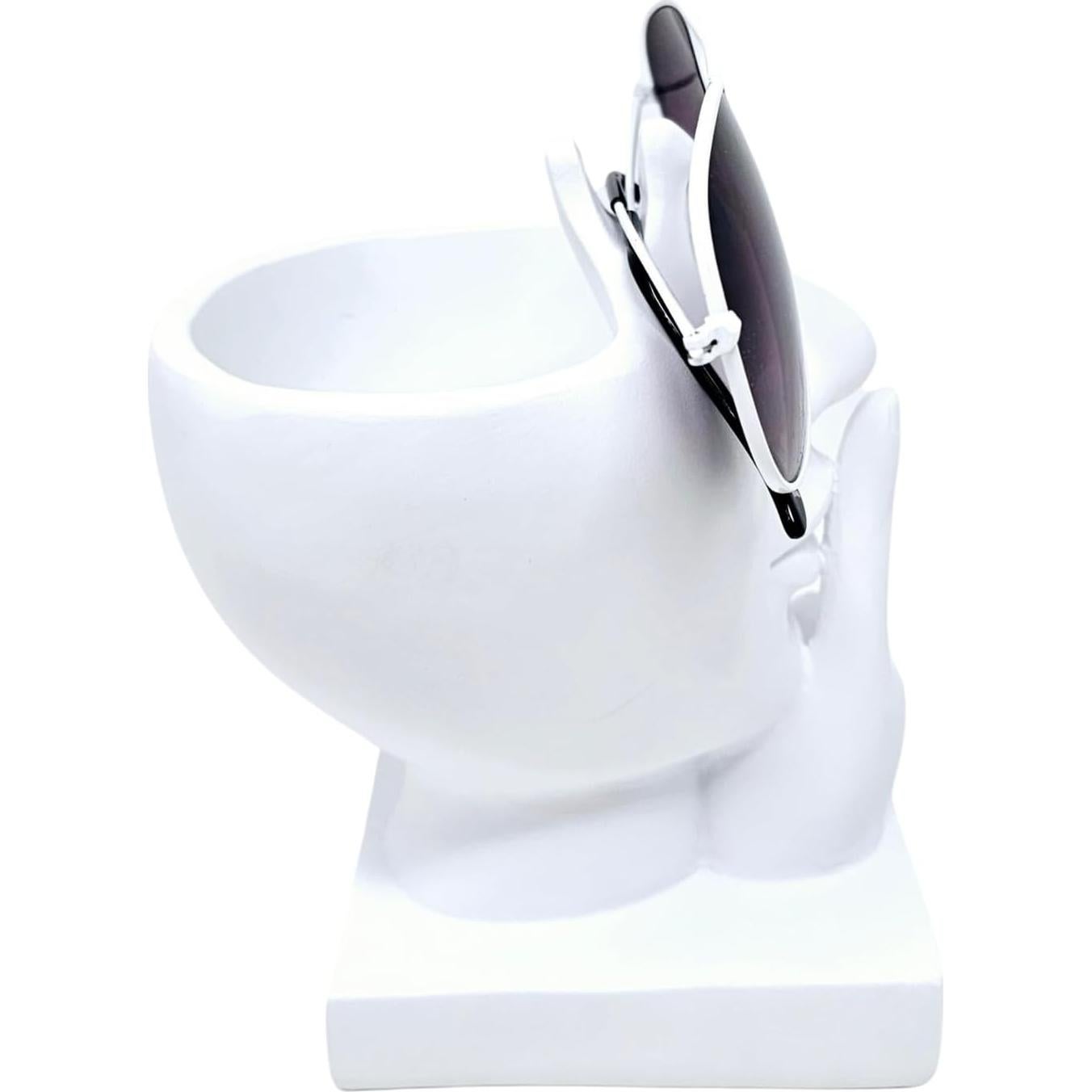 Soporte de Gafas y Maceta Artsy Face - Keep Silent