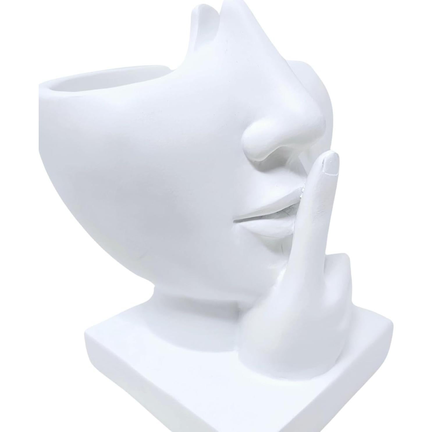 Soporte de Gafas y Maceta Artsy Face - Keep Silent