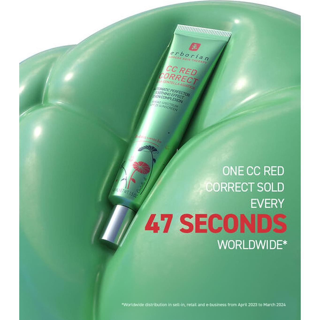 Erborian CC Red Corrector Verde 14g - Cuidado Piel Coreano SPF 25