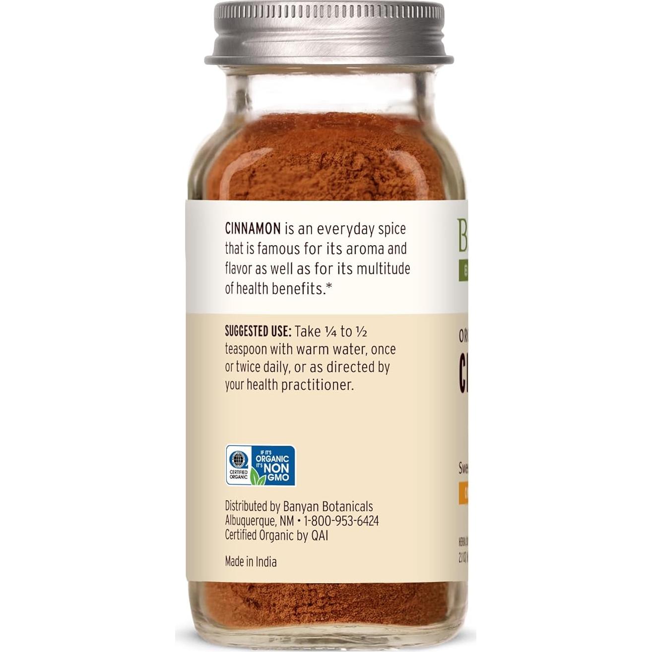 Polvo de Canela Orgánica Banyan Botanicals 82g - Canela de Ceilán