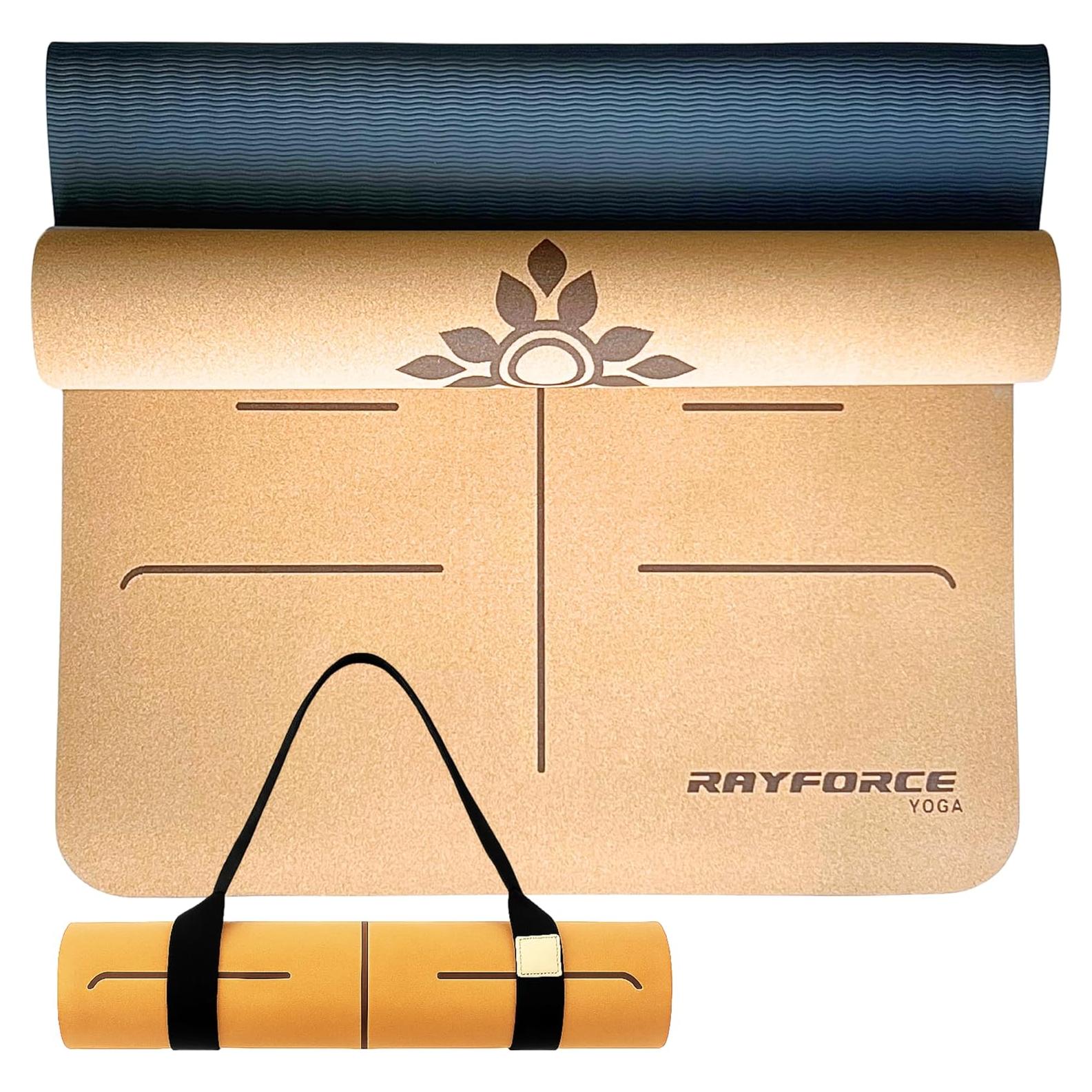 Alfombrilla de Yoga RAYFORCE de Corcho 6mm Antideslizante