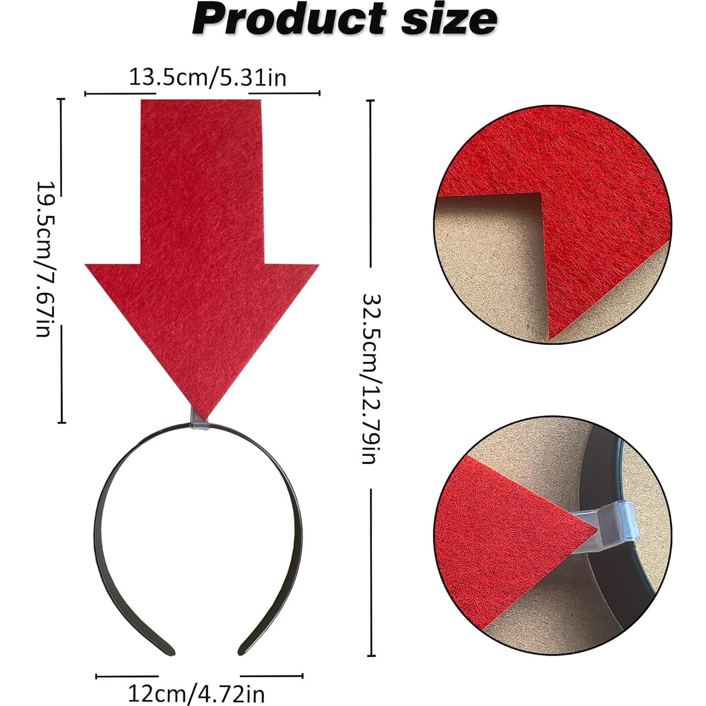 Diadema de Flecha Roja YOOLEETC - Paquete de 2 Unidades