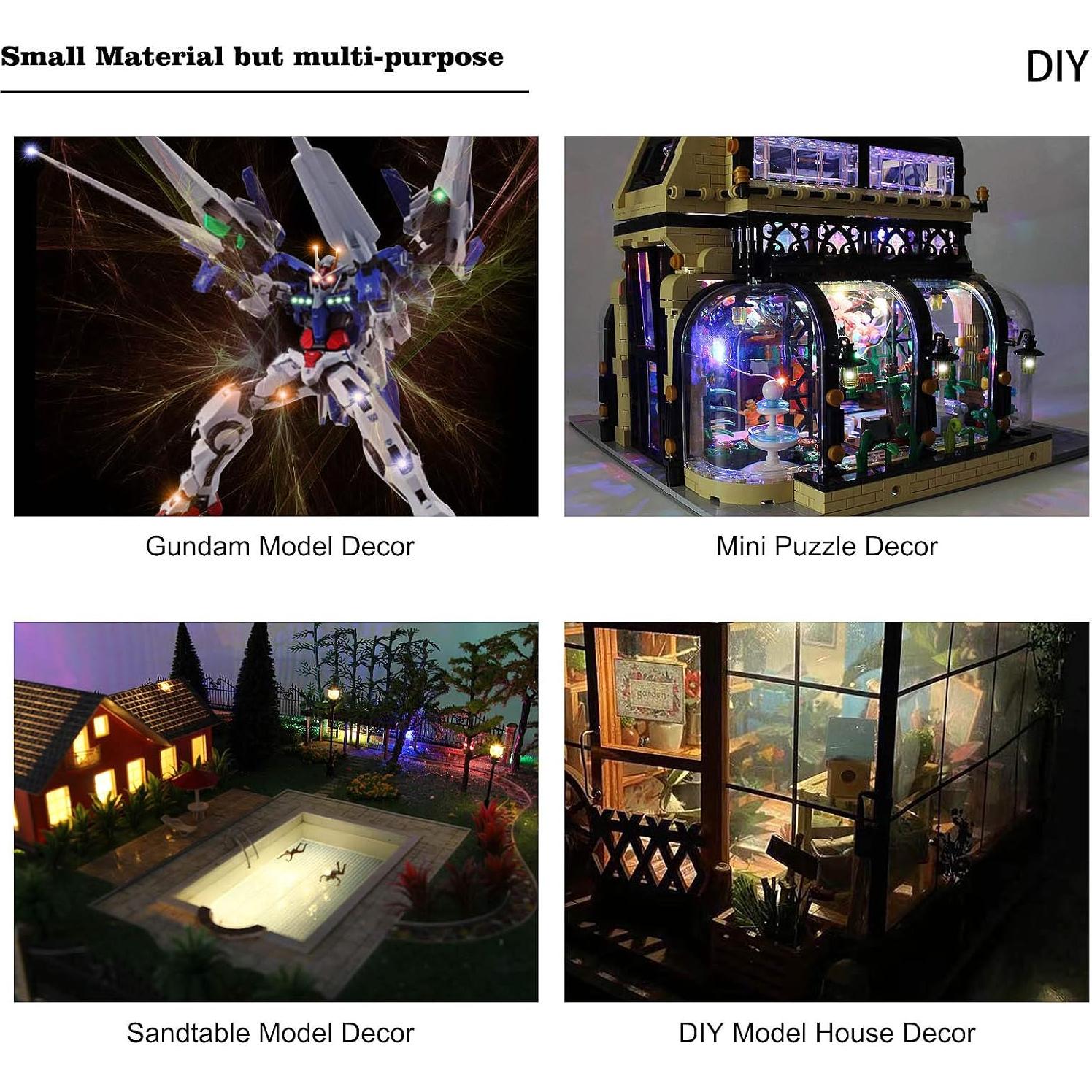 40 LEDs SMD 0402 preconectados Evemodel 12V Azul 20cm