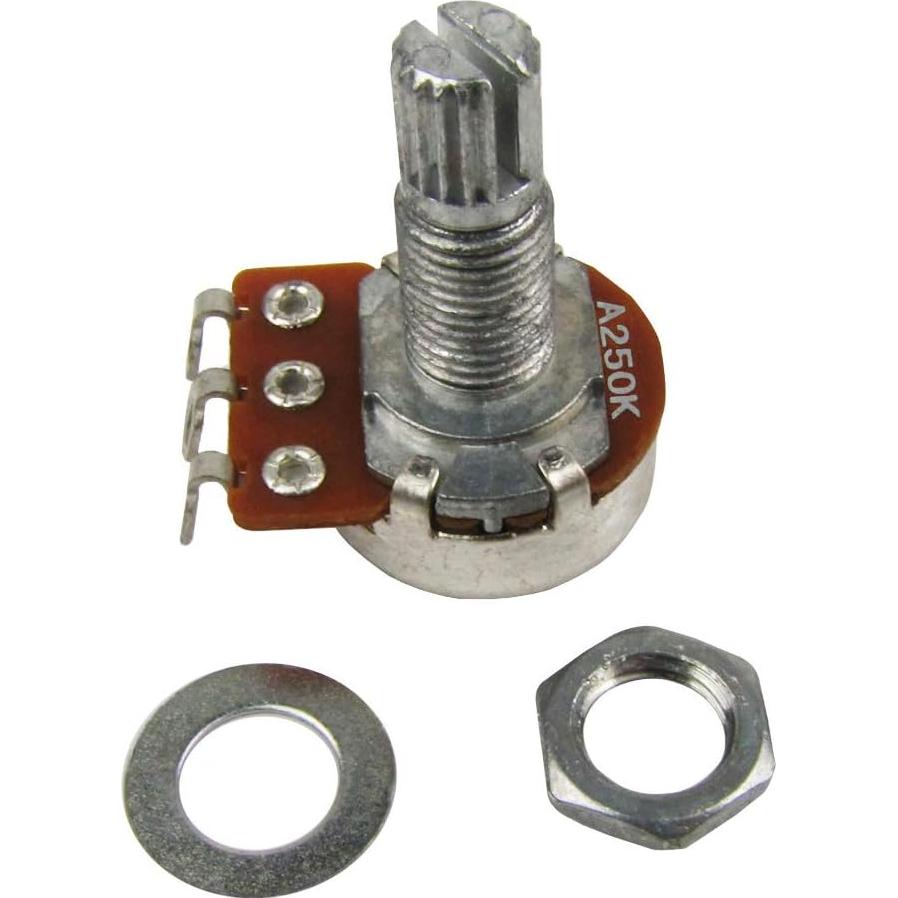 FLEOR 4pcs Small Size Guitar Pots 18mm Split Shaft A250K Potentiometers Audio Taper