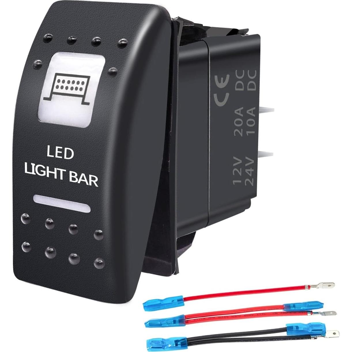 Interruptor de Palanca 5 Pin SPST Purishion 12V 24V Azul