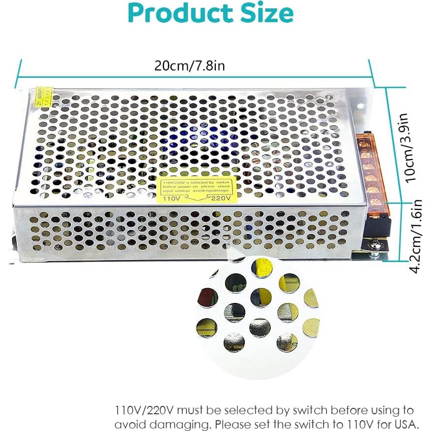 Fuente de Alimentación Conmutada Aclorol 5V 20A 100W