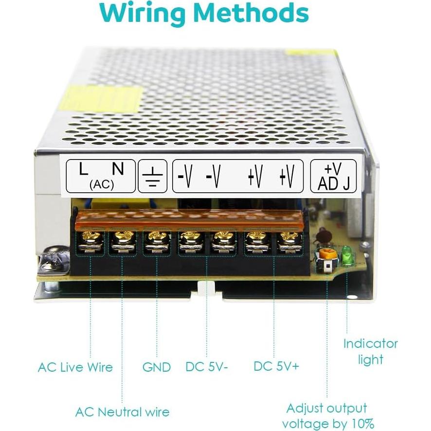 Fuente de Alimentación Conmutada Aclorol 5V 20A 100W