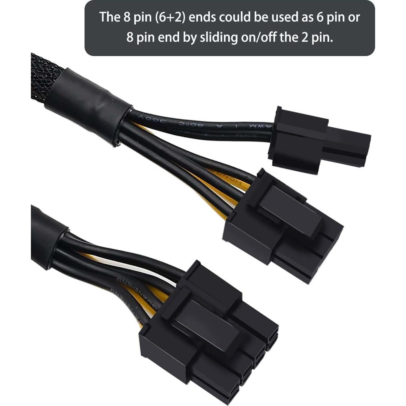 Cable divisor PCIe 8 pines COMeap 23cm hembra a doble macho