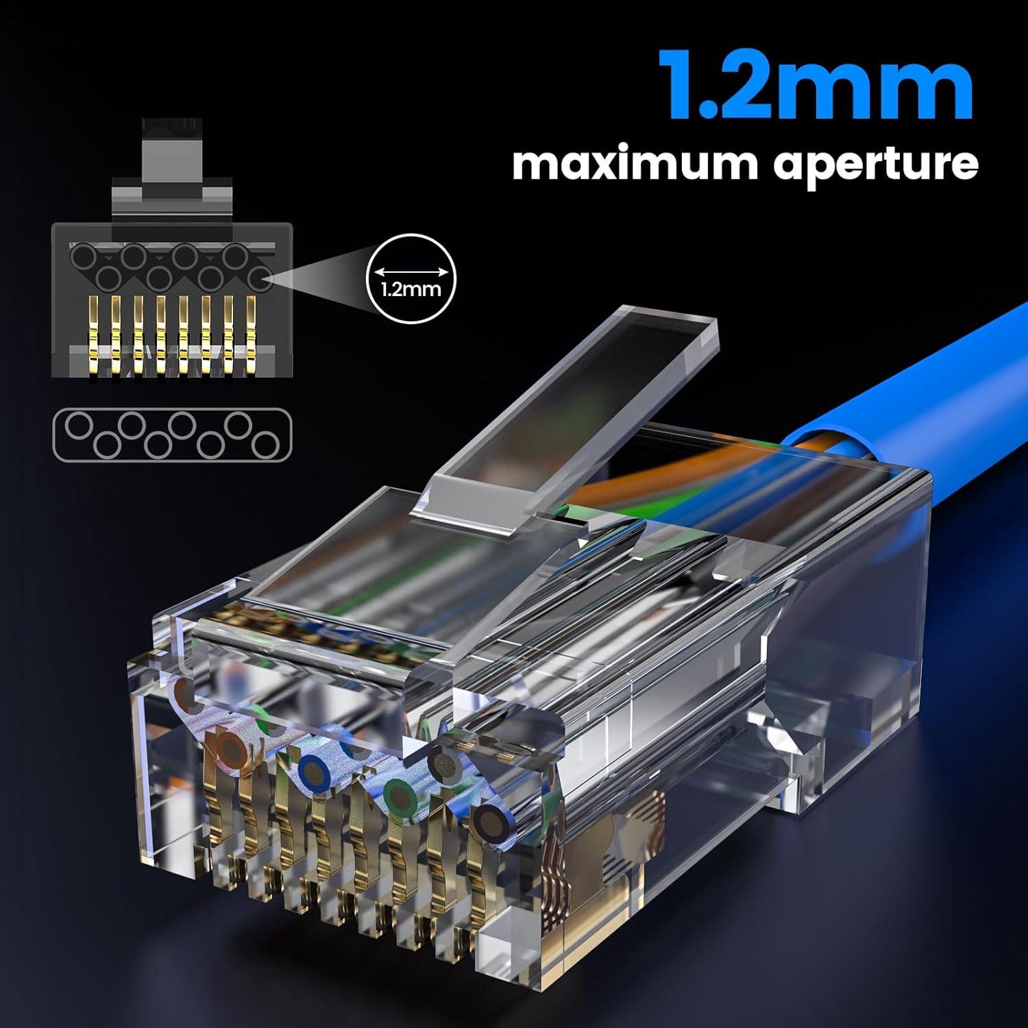 Conectores RJ45 Cat6 MOGOOD - Paquete de 10 Unidades