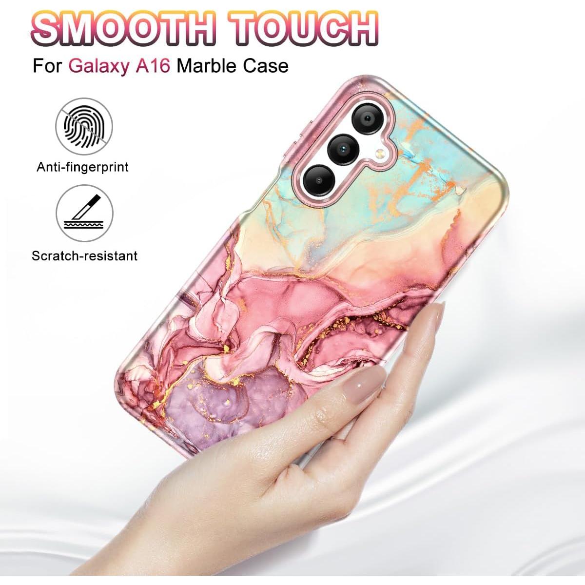 Funda Btscase para Samsung Galaxy A16 5G Oro Rosa 3 en 1