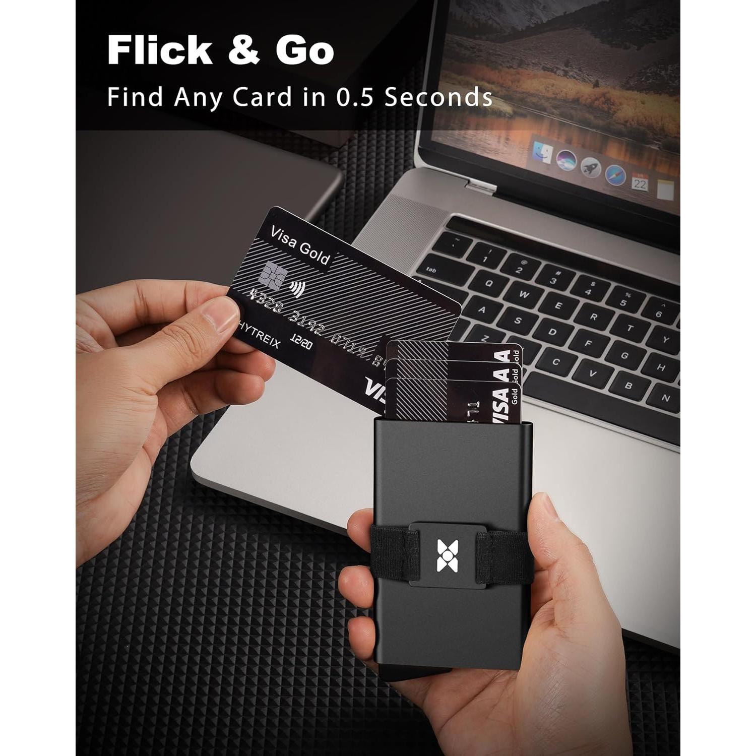 Billetera delgada HYTREIX para hombres con bloqueo RFID - 12+ tarjetas