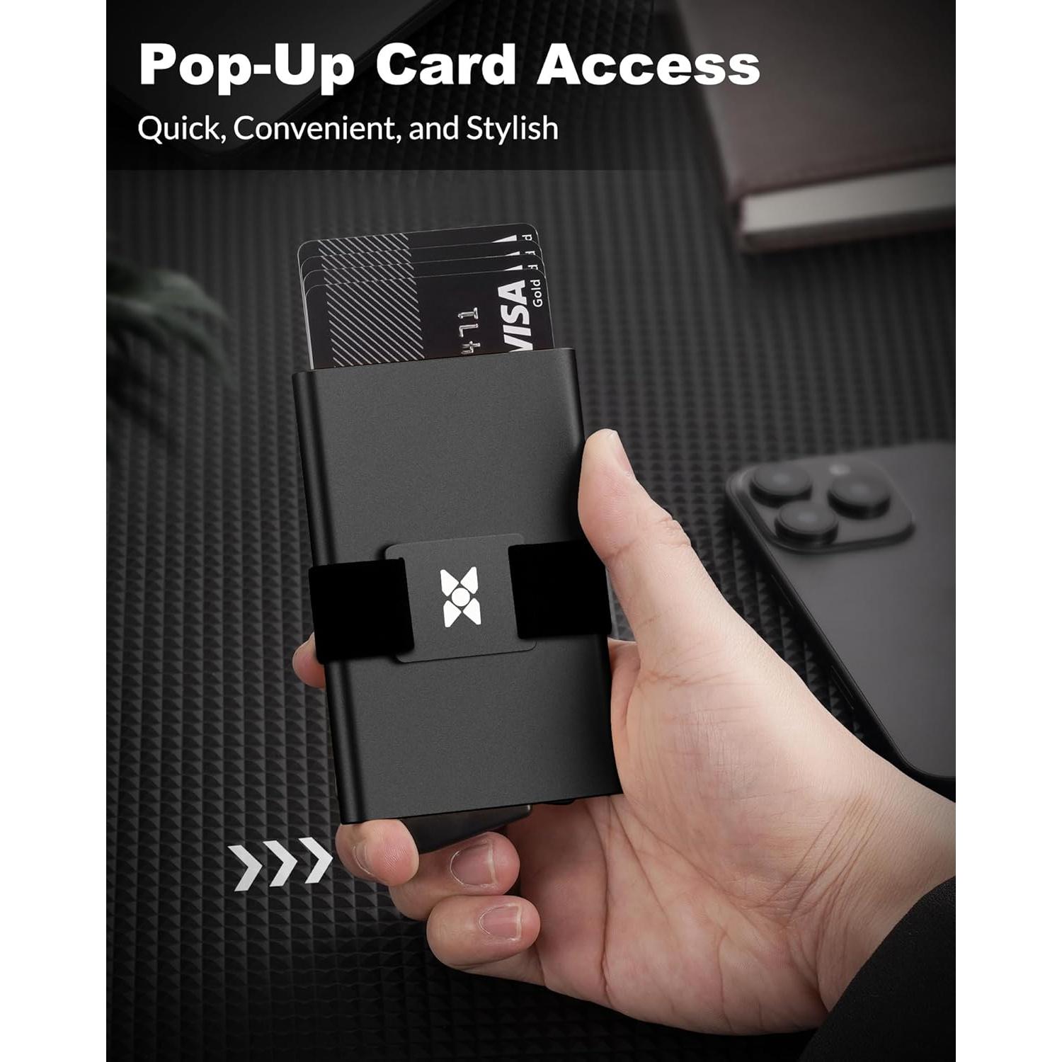 Billetera delgada HYTREIX para hombres con bloqueo RFID - 12+ tarjetas