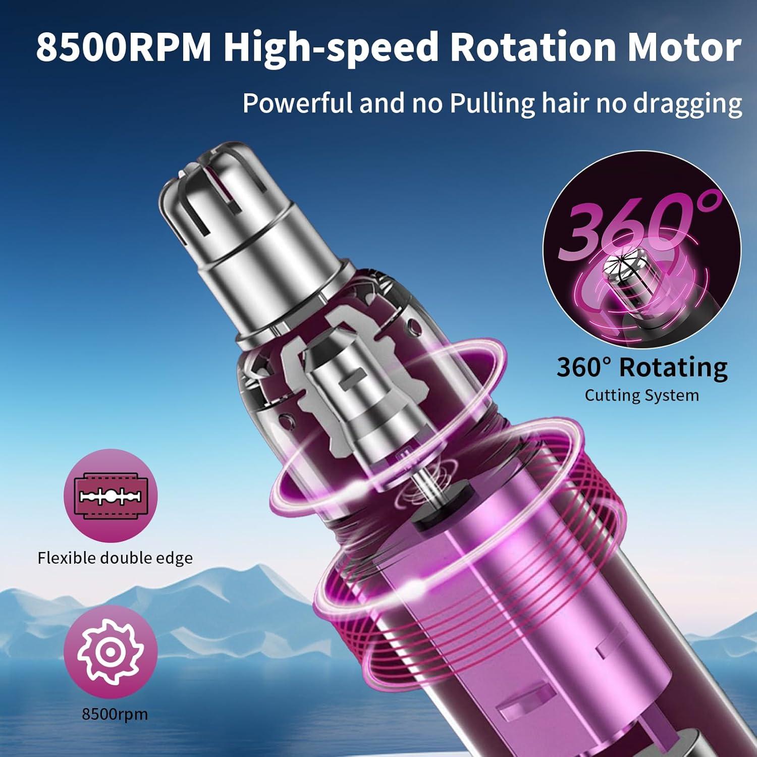 Recortadora Multifuncional de Vello Nasal y Auricular Mendaping - Pantalla LED, Carga USB, Impermeable